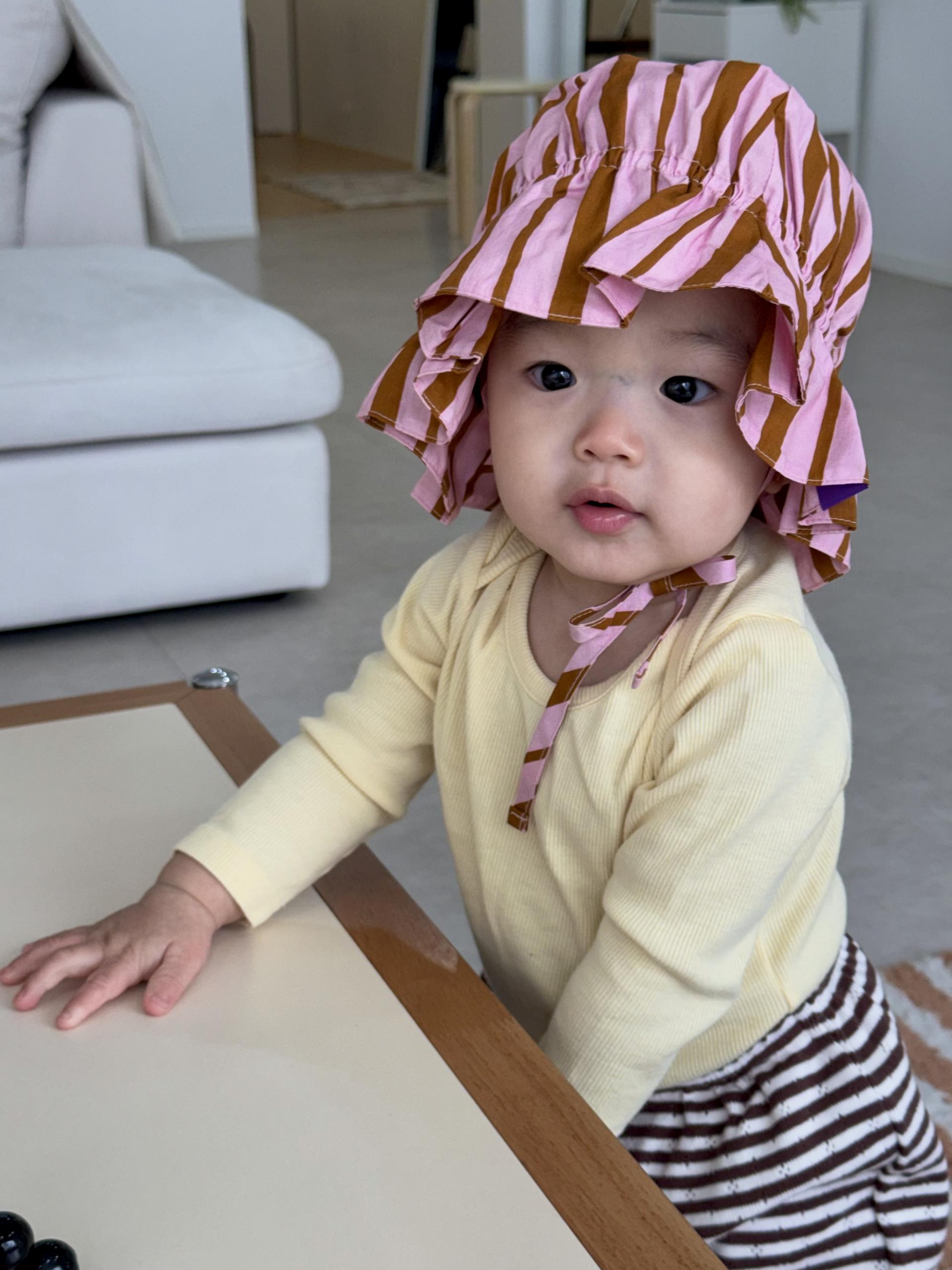 STRIPE SUNHAT (PINK)