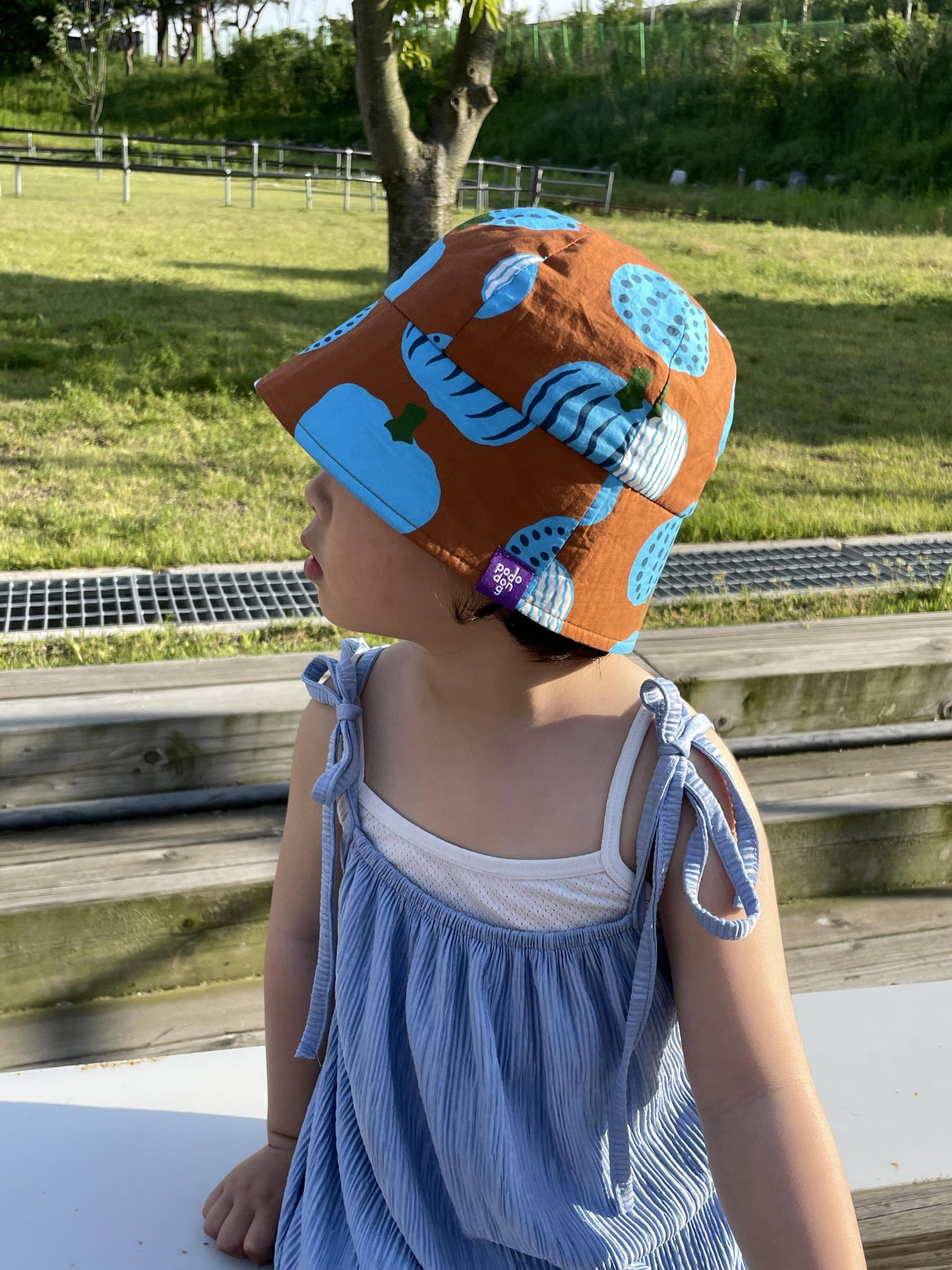 PUMPKIN SUNHAT (BLUE)