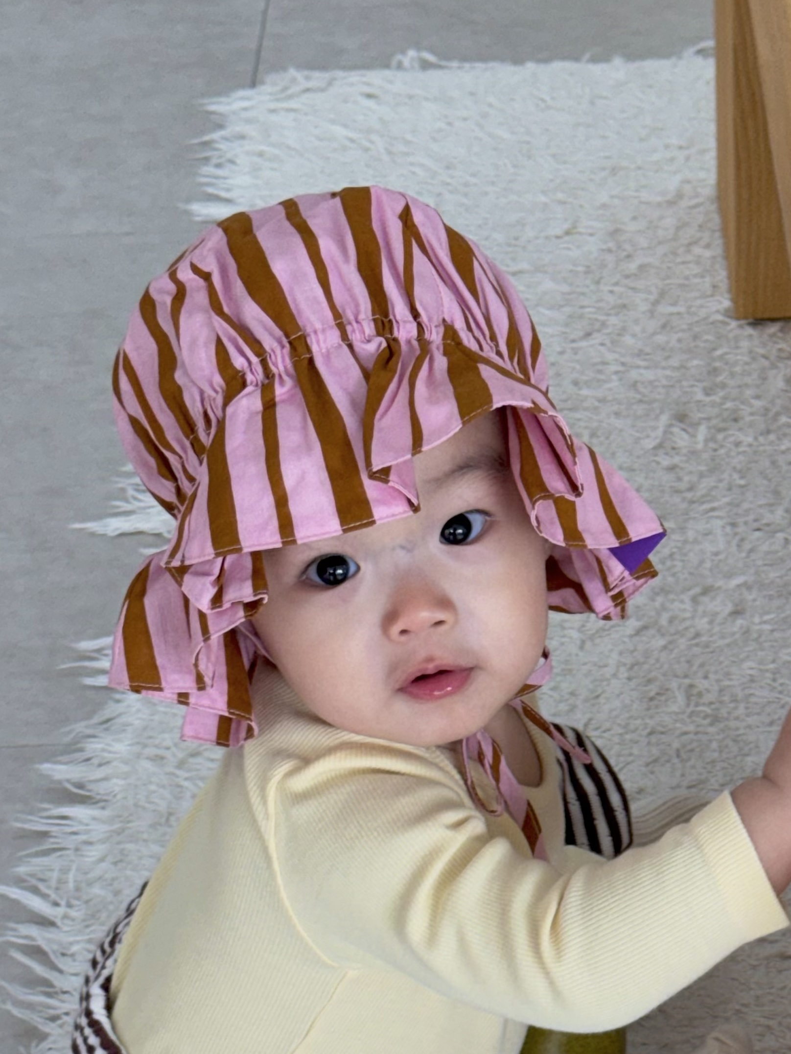STRIPE SUNHAT (PINK)