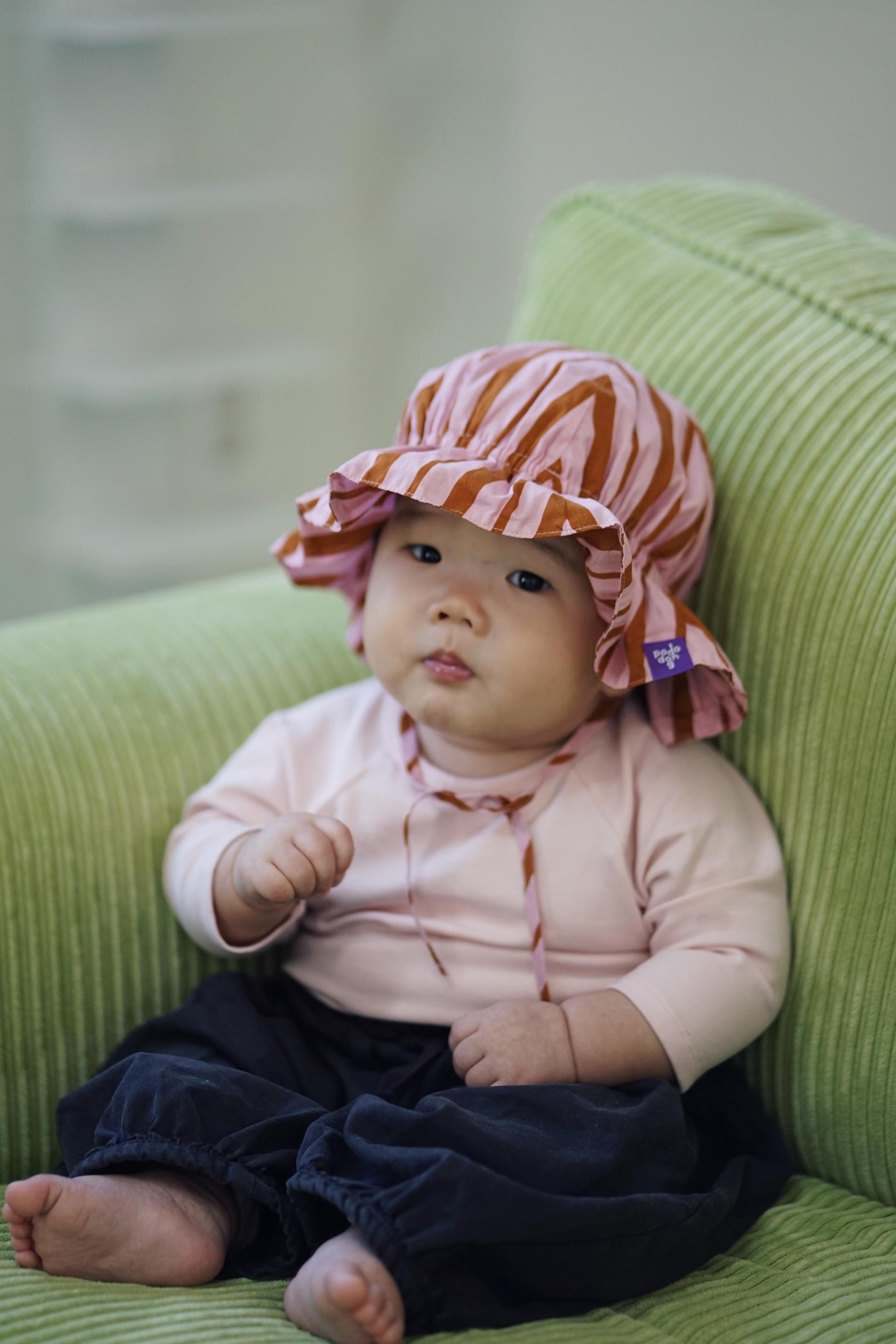 STRIPE SUNHAT (PINK)
