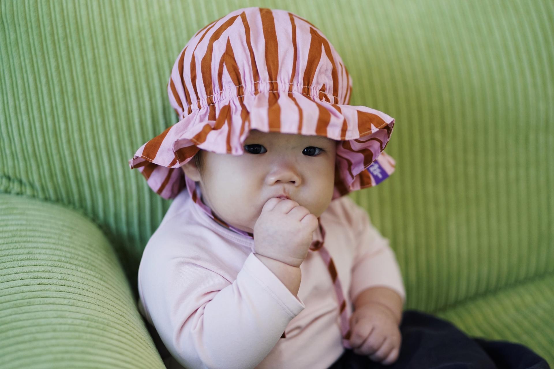 STRIPE SUNHAT (PINK)