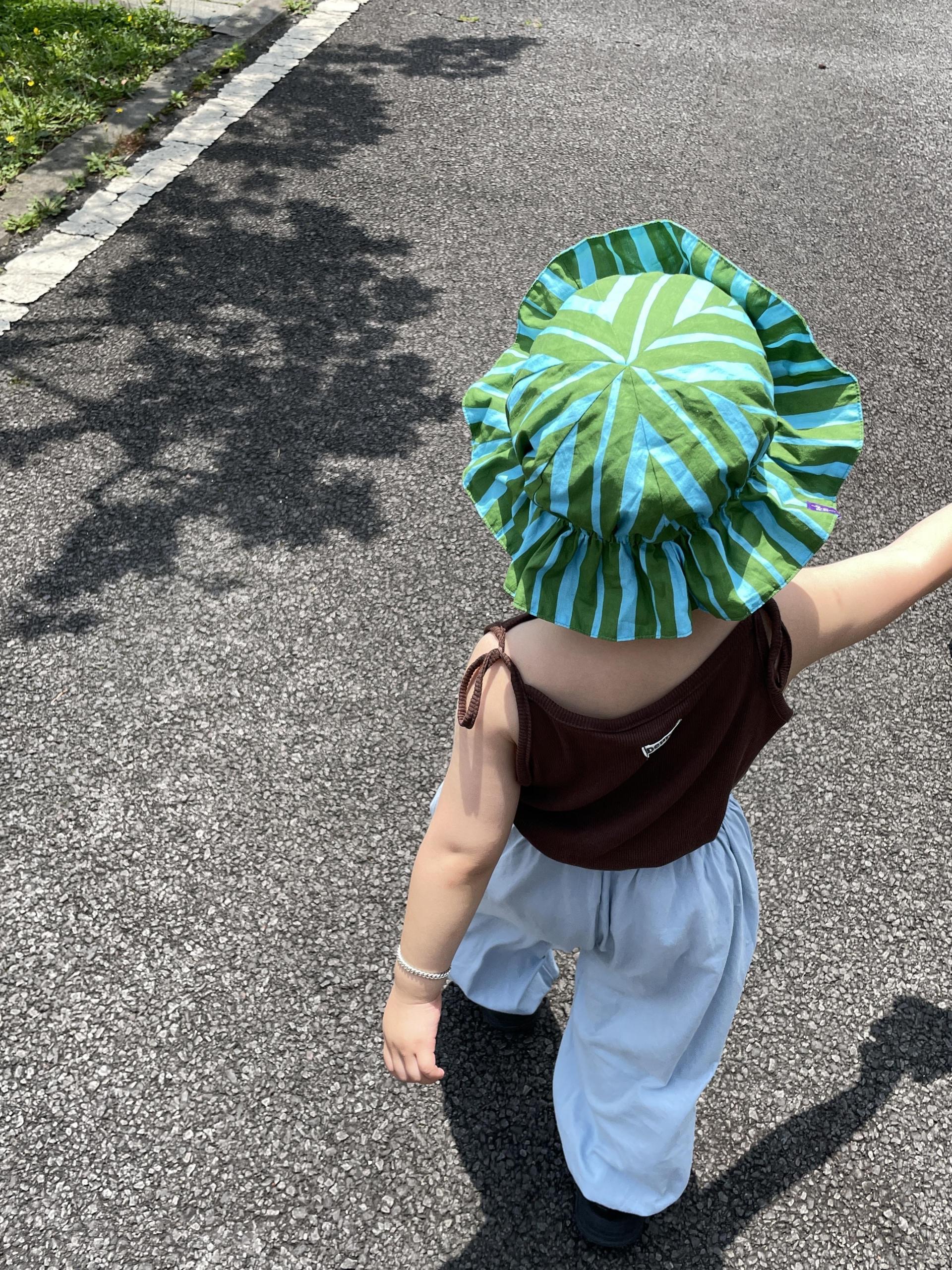 STRIPE SUNHAT (GREEN)