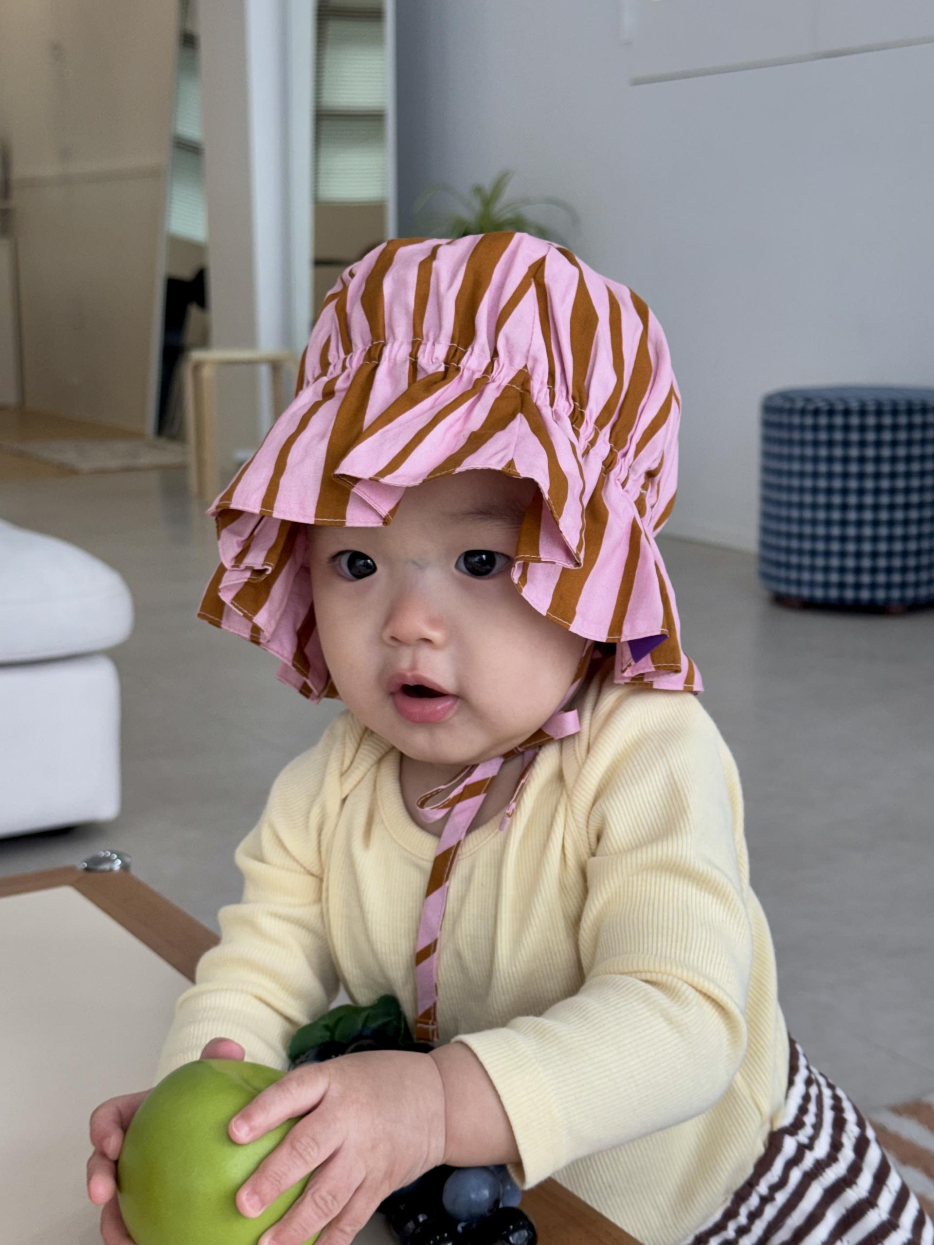 STRIPE SUNHAT (PINK)