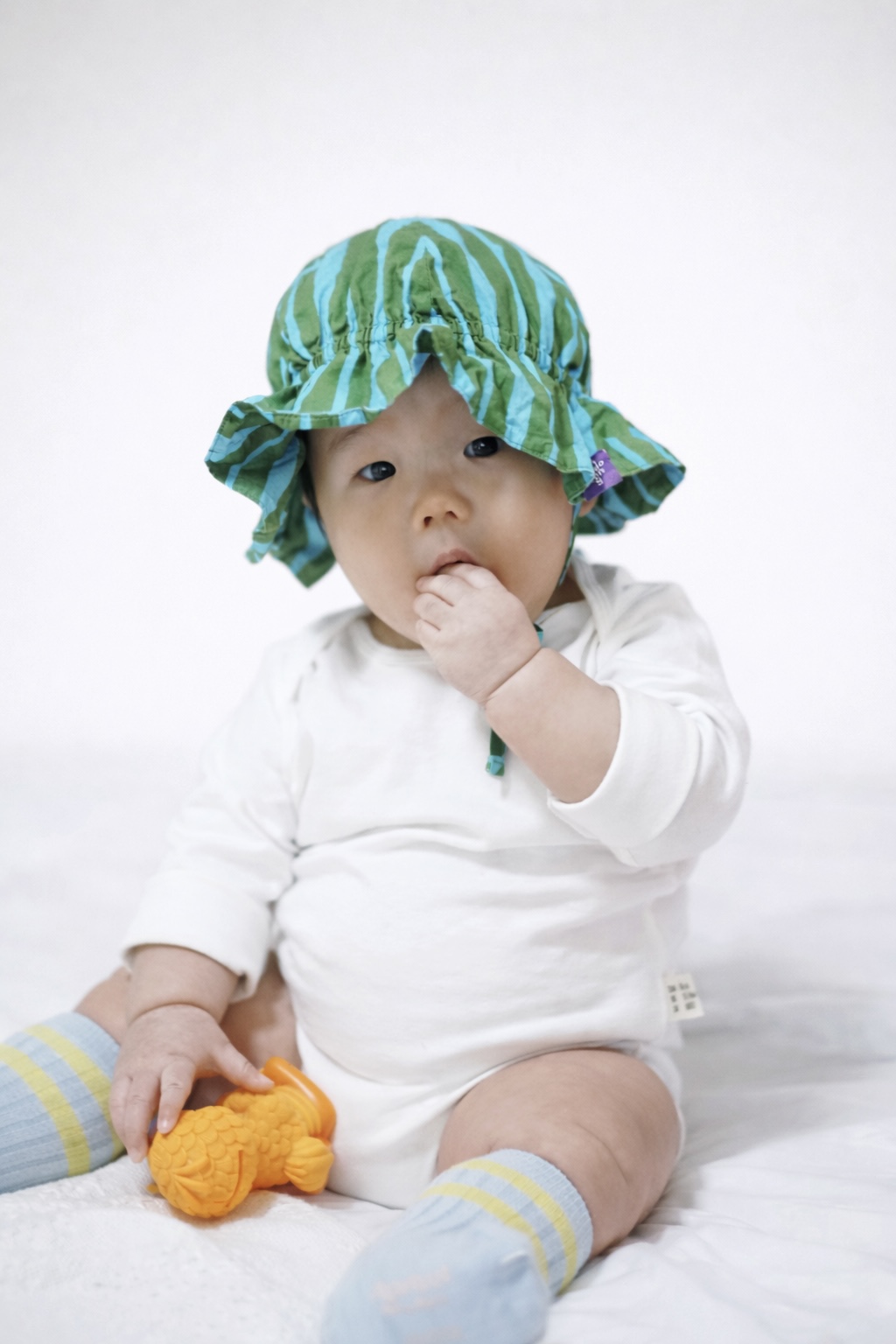 STRIPE SUNHAT (GREEN)