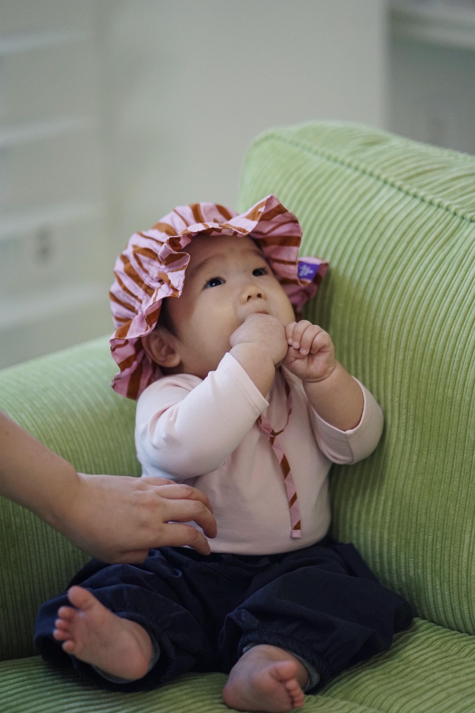 STRIPE SUNHAT (PINK)