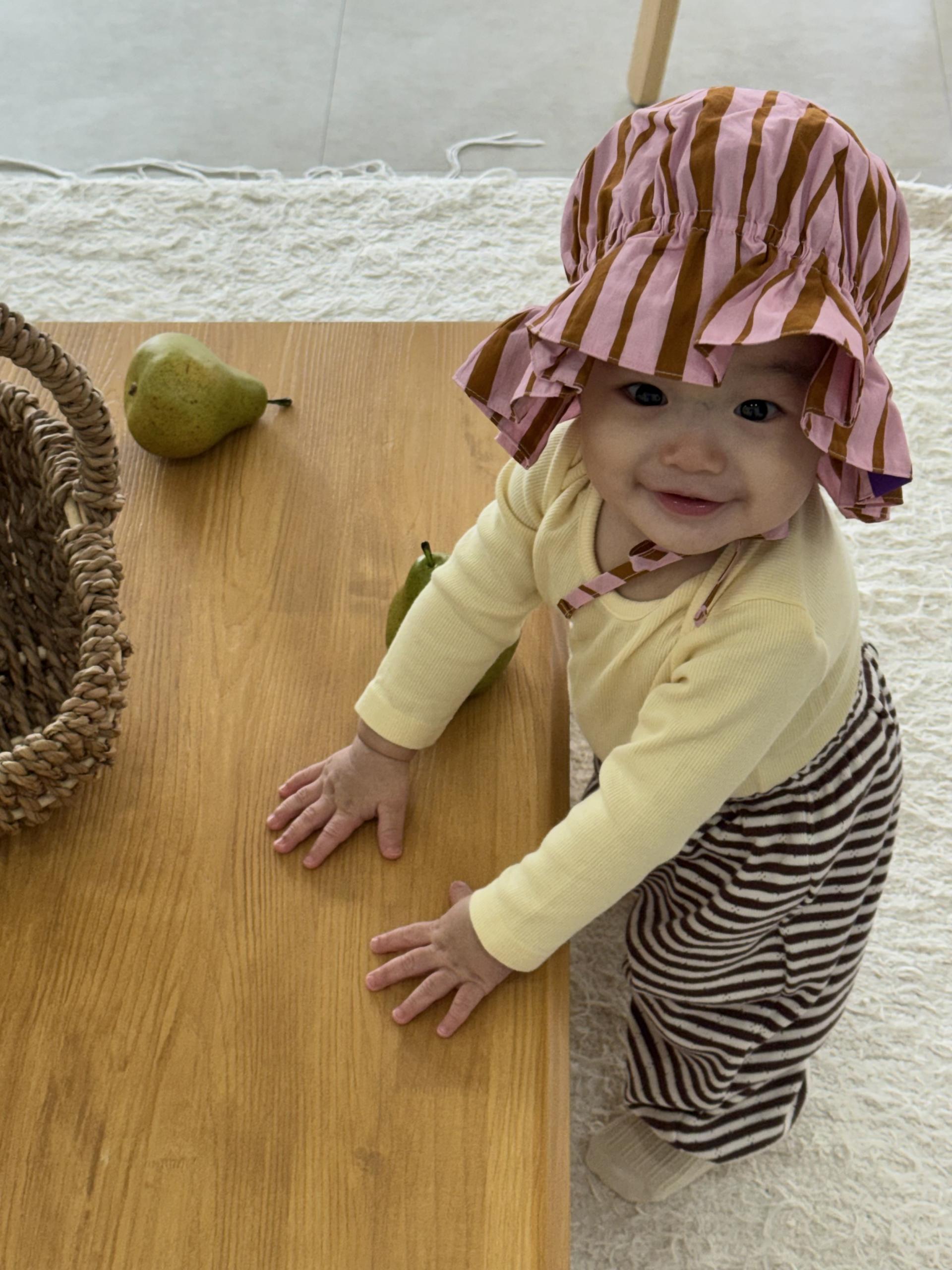 STRIPE SUNHAT (PINK)