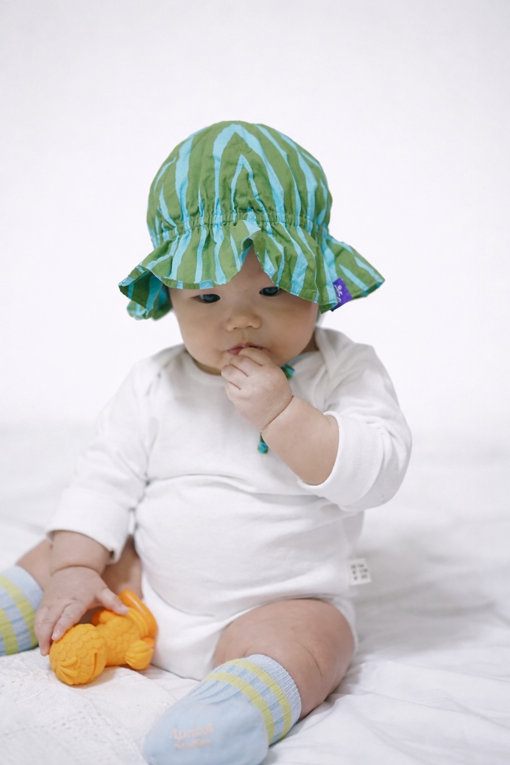 STRIPE SUNHAT (GREEN)