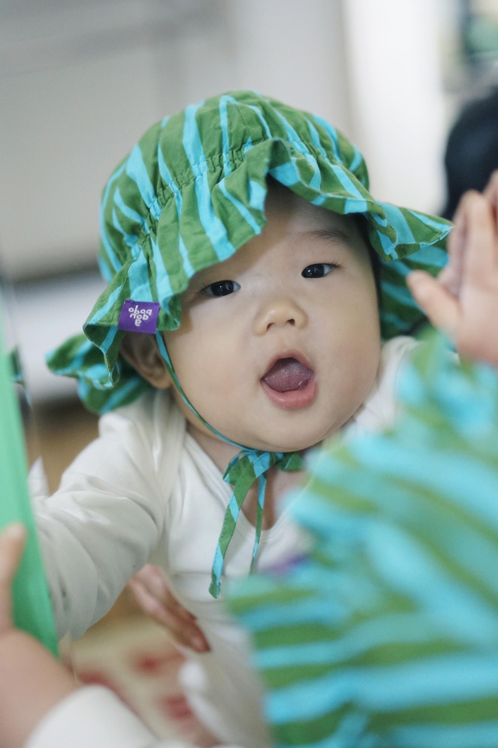 STRIPE SUNHAT (GREEN)