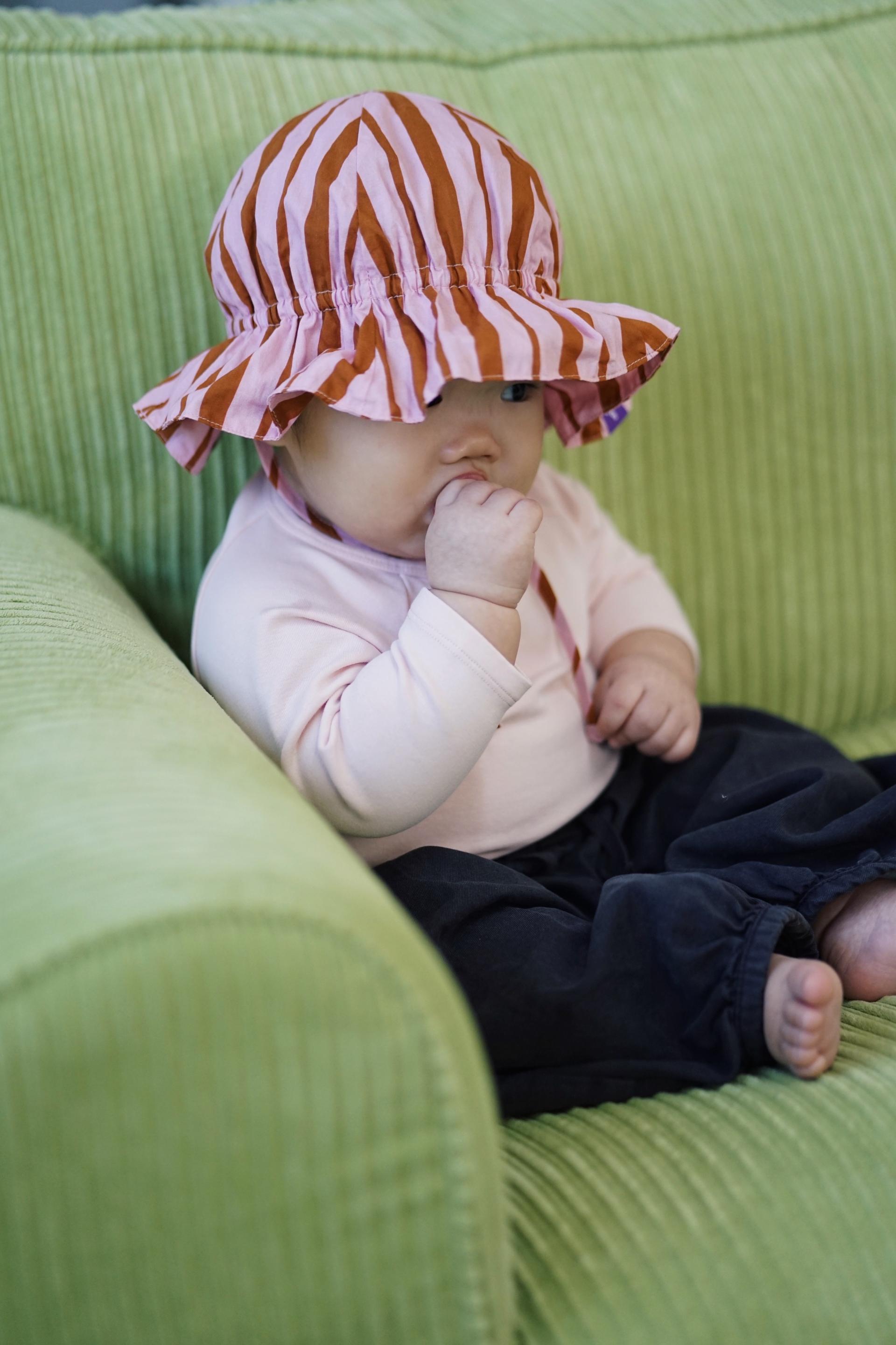STRIPE SUNHAT (PINK)