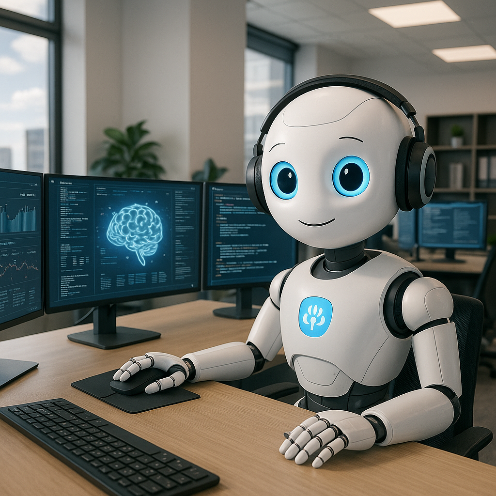AI 비서가 업무를 수행하는 미래 오피스 환경