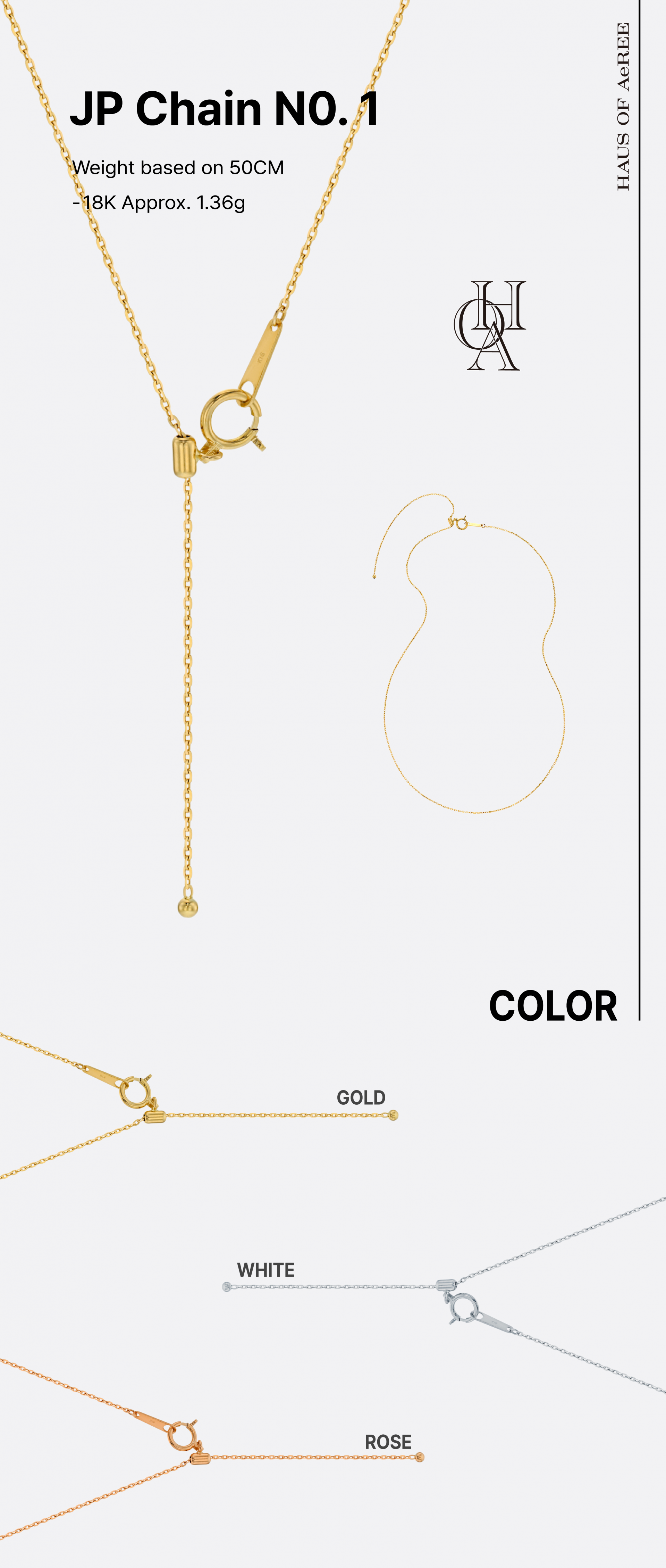 JP Chain NO.1(Made In Japan)-18K