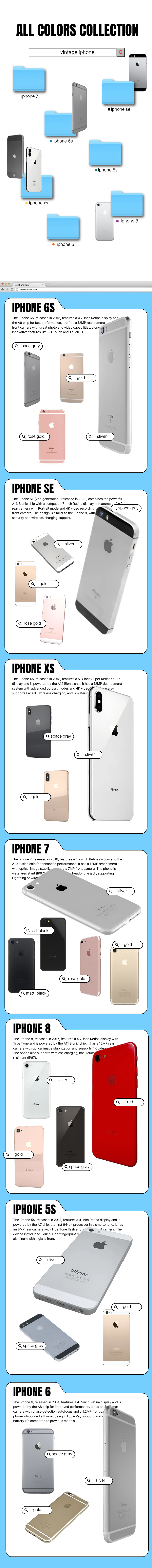 빈티지 아이폰 전 색상 모아보기 : 유앤아이폰