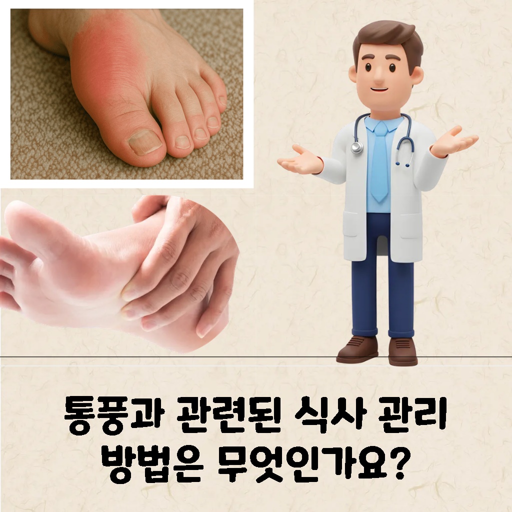 통풍과 관련된 식사 관리 방법에 대한 설명 이미지