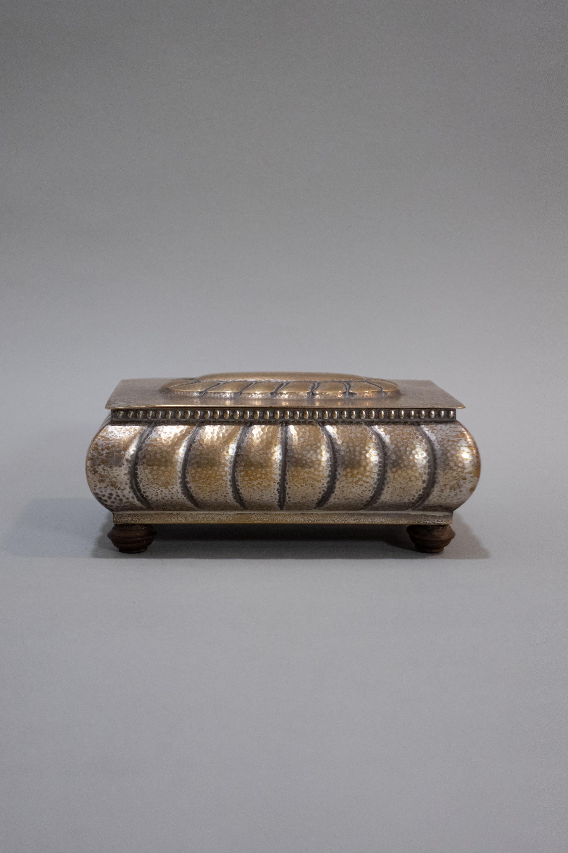 WMF Hammered Brass Jewelry Box