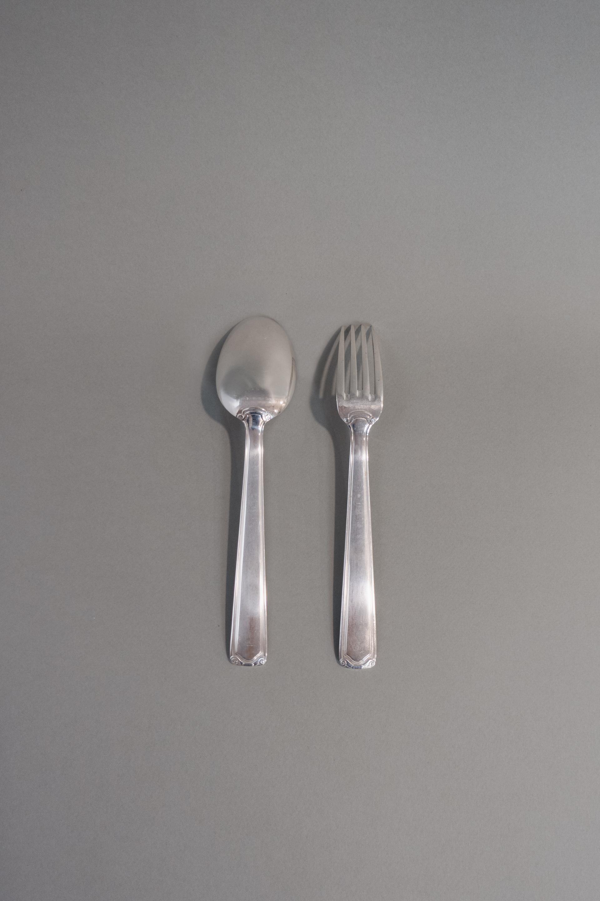 Vintage Silver Plated Dinner Cutlery Set (2 pcs)