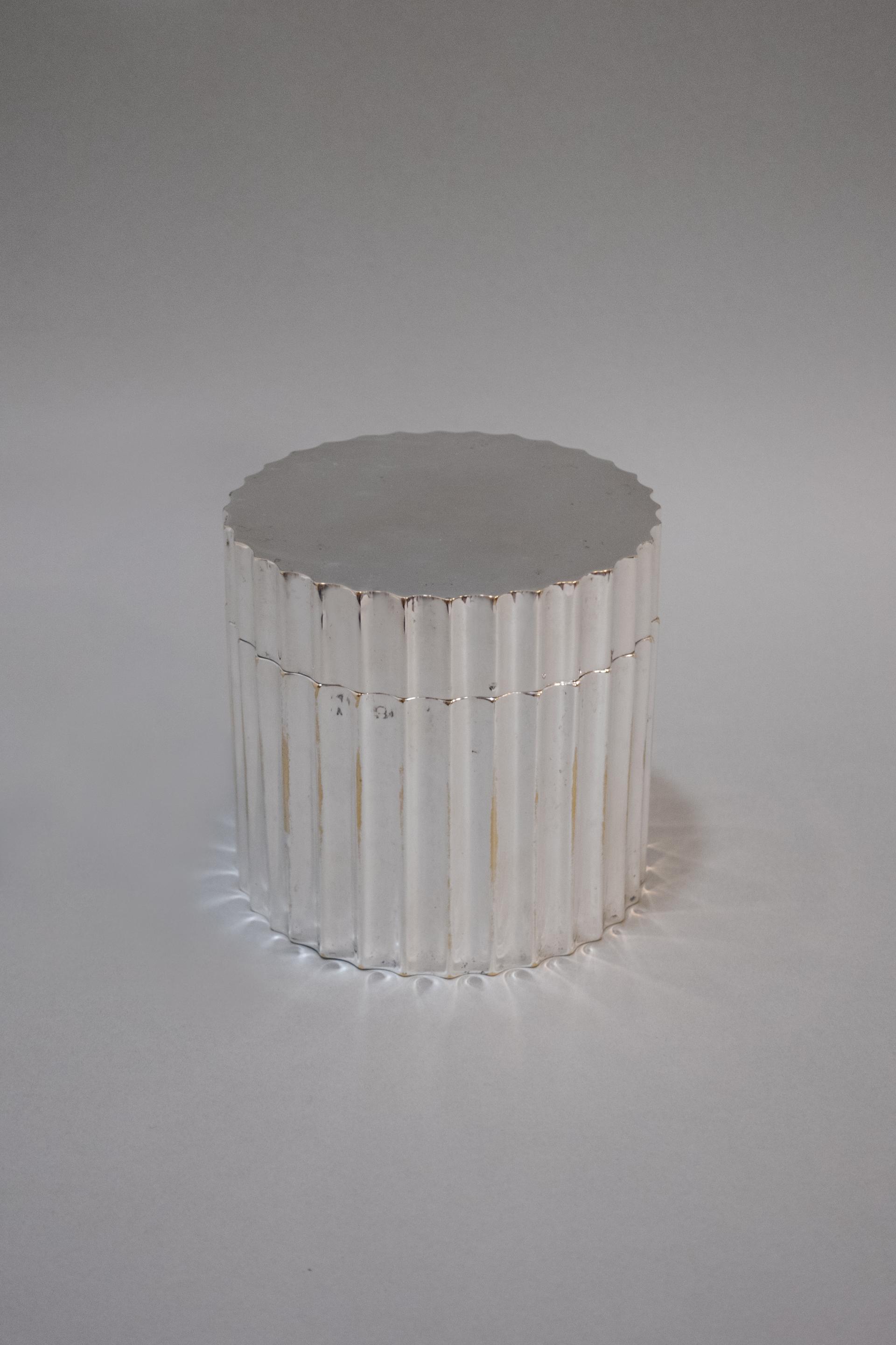 Silver Plated Fluted Trinket Box