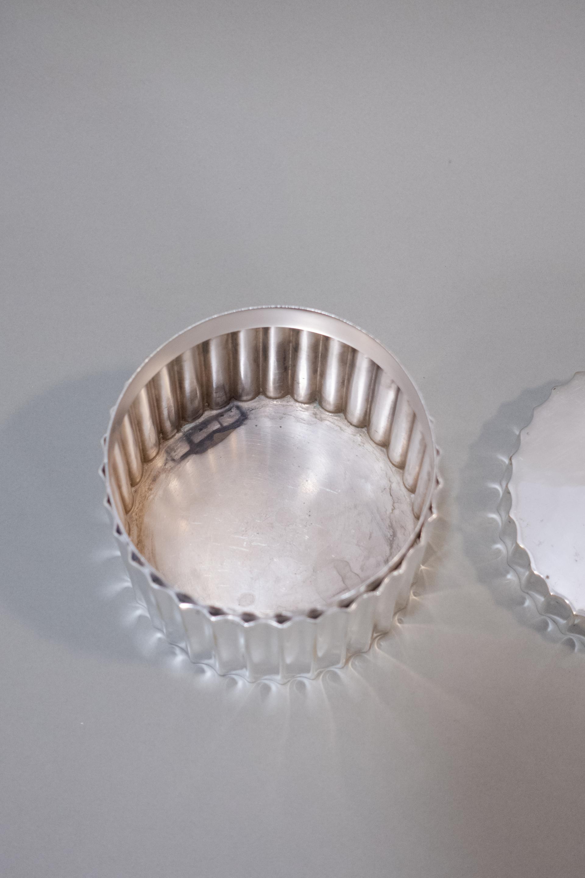 Silver Plated Fluted Trinket Box