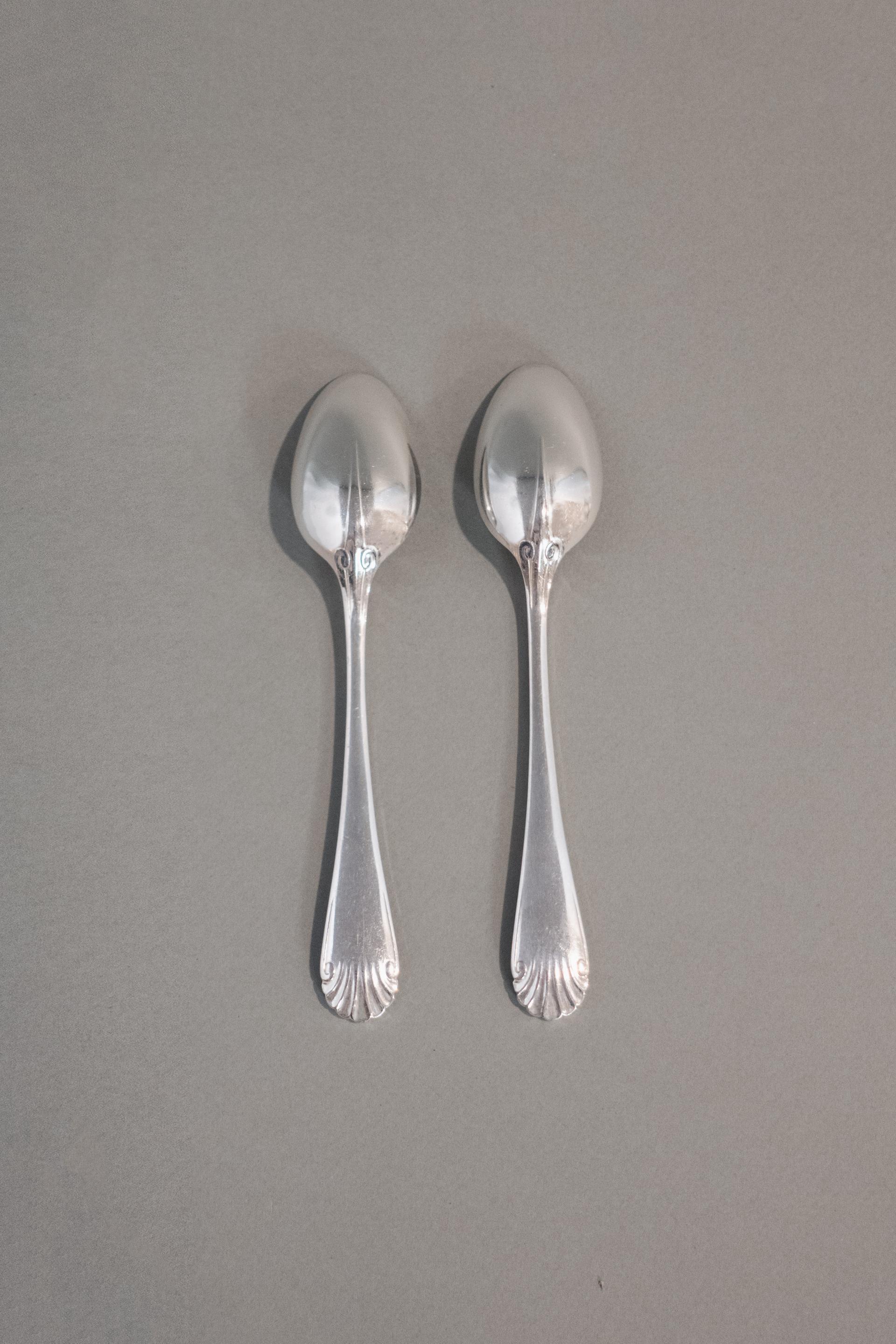 Christofle Silver Plated Dessert Spoon (Set of 2)