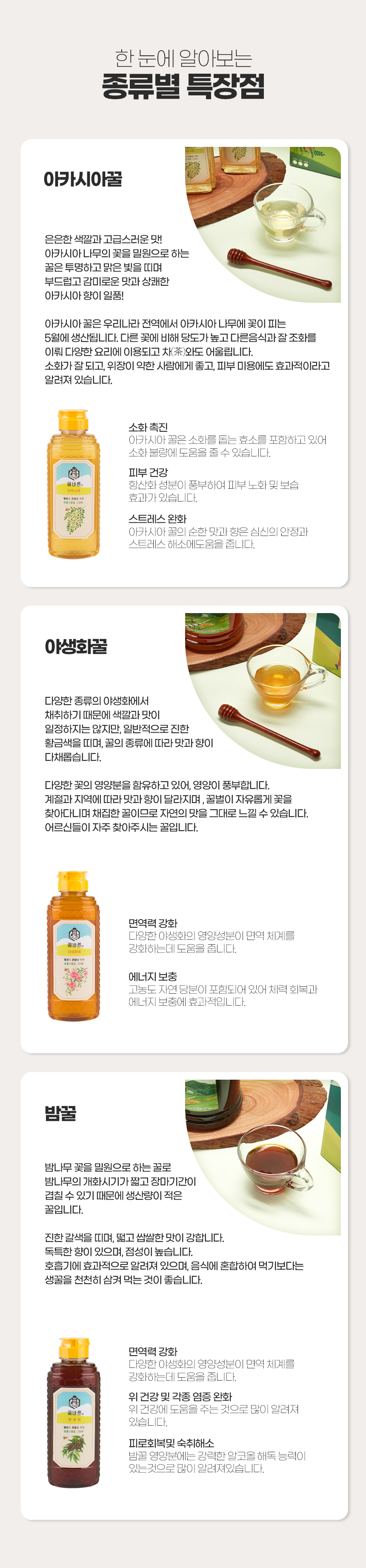 꿀바른 국산 아카시아꿀 500g / 1kg / 2.4kg