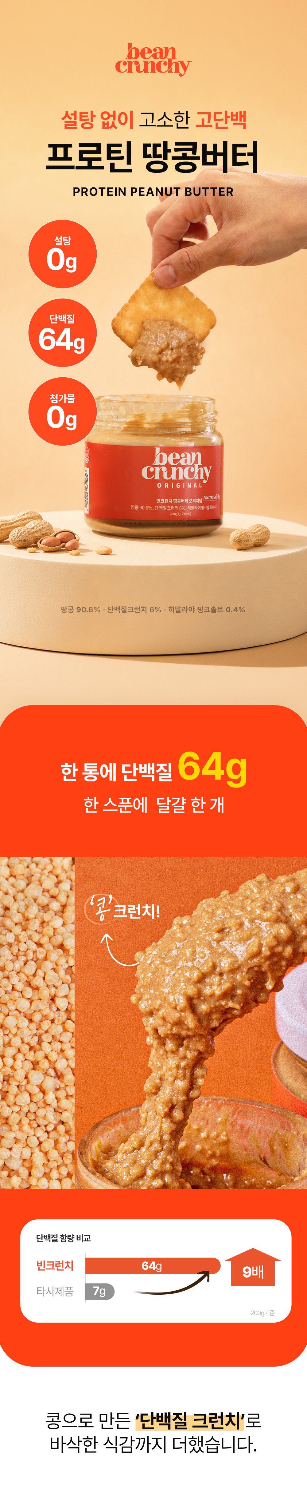 빈크런치 프로틴 땅콩버터 오리지널