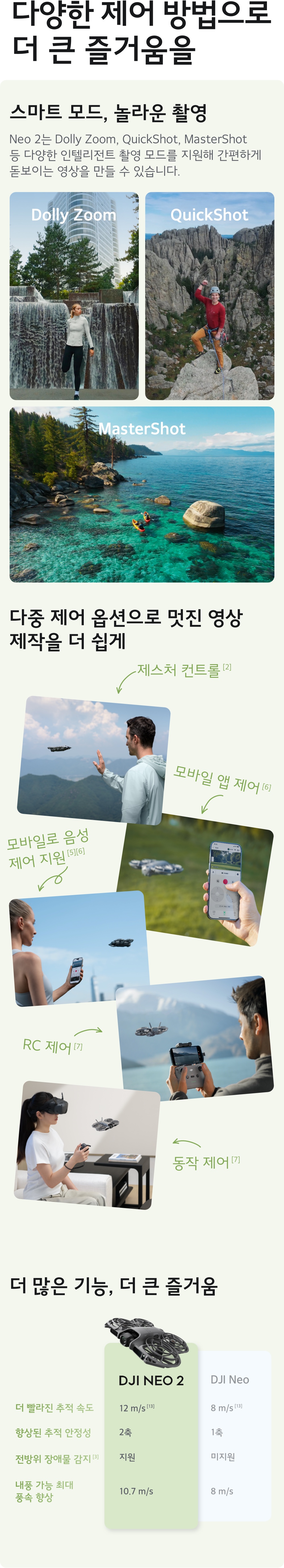 DJI Neo2 안정적인 호버링 비행