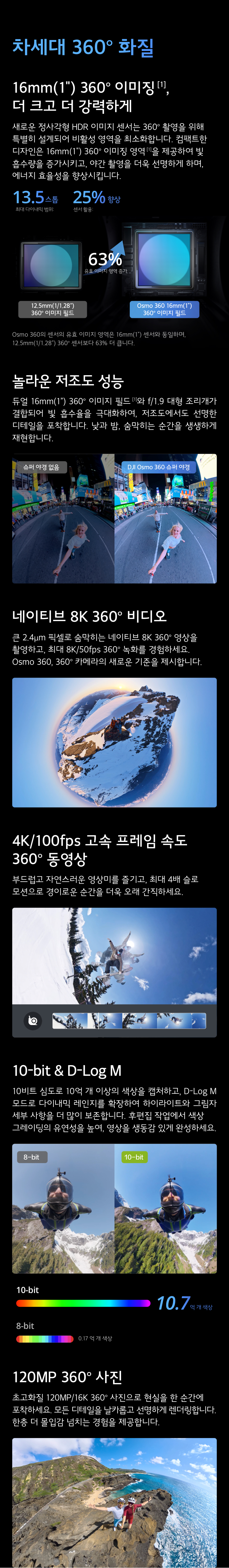 차세대 360도 화질을 지원하는 OSMO 360 이미지