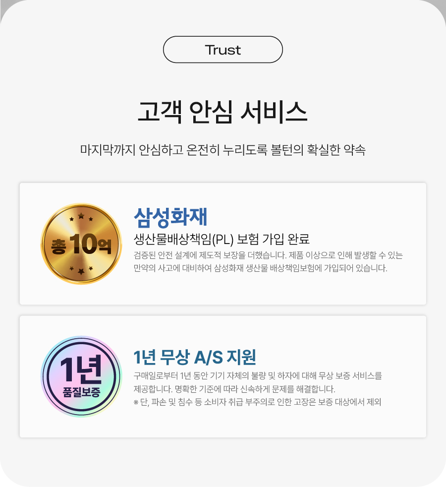 볼트고 10000mAh 22.5W 고속충전 일체형 미니 보조배터리