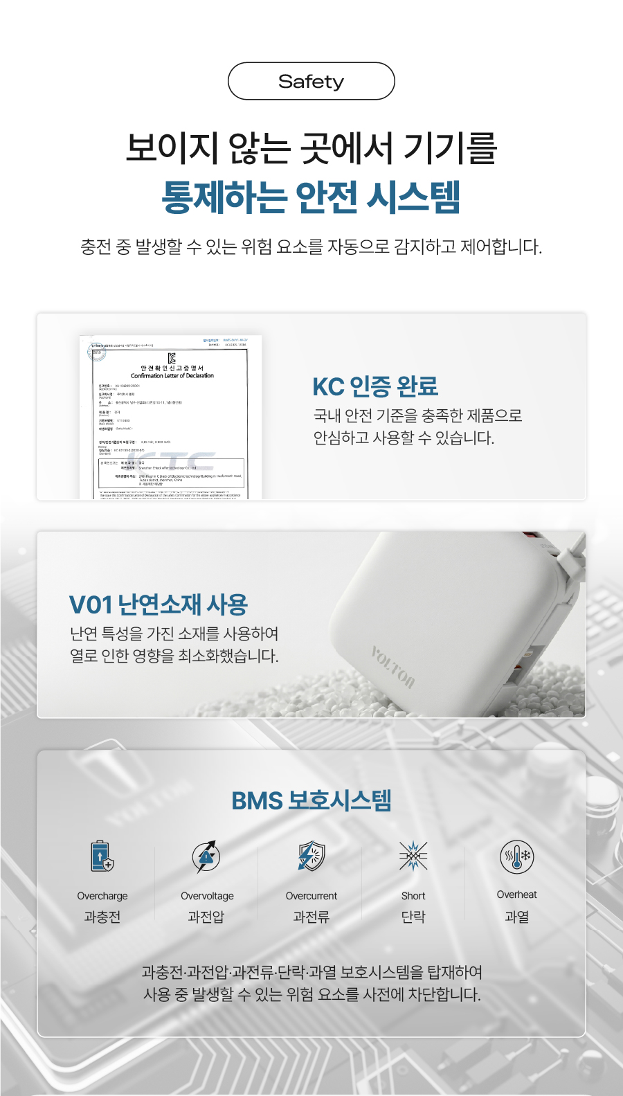 볼트고 10000mAh 22.5W 고속충전 일체형 미니 보조배터리