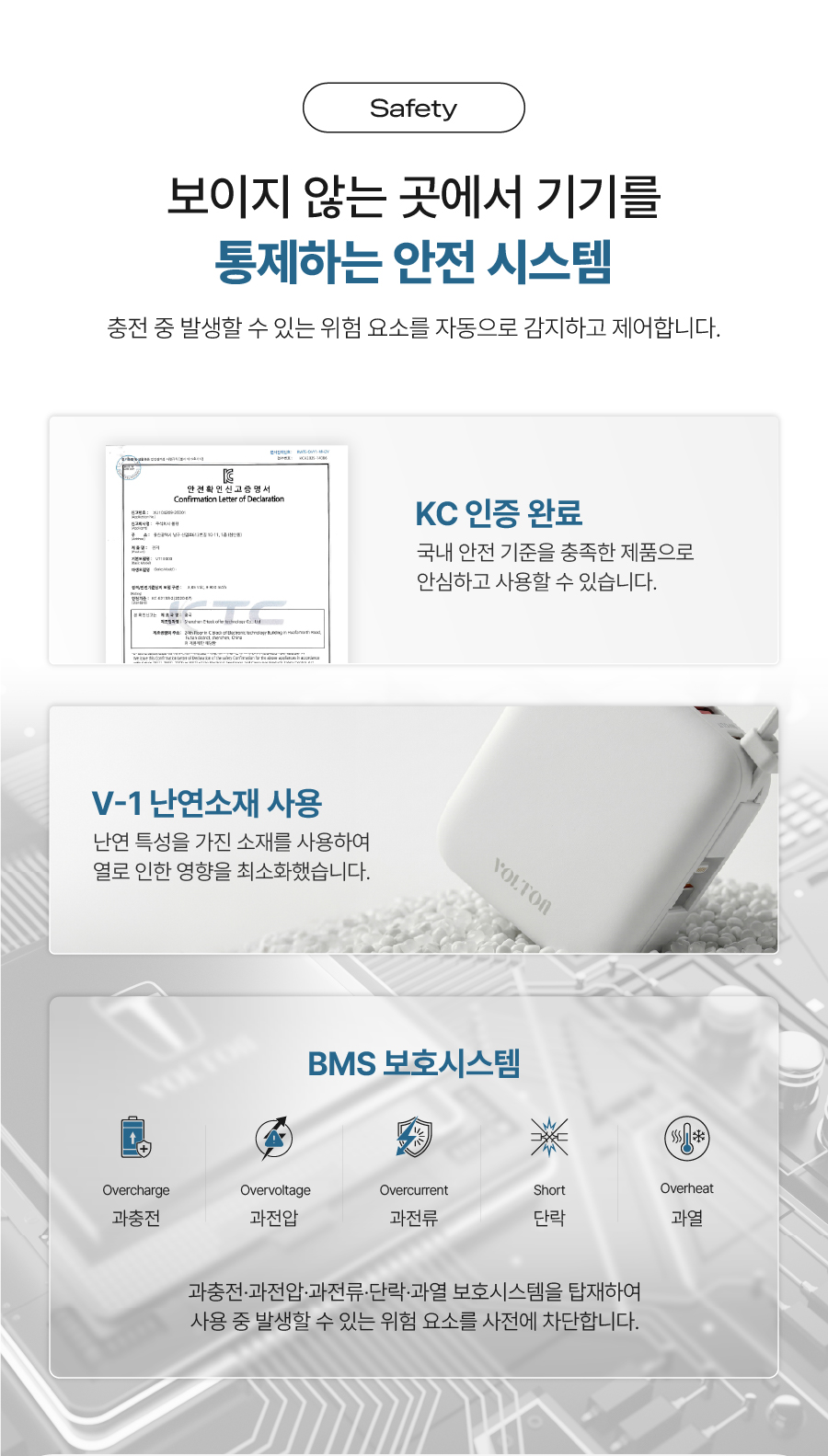 볼트고 10000mAh 22.5W 고속충전 일체형 미니 보조배터리