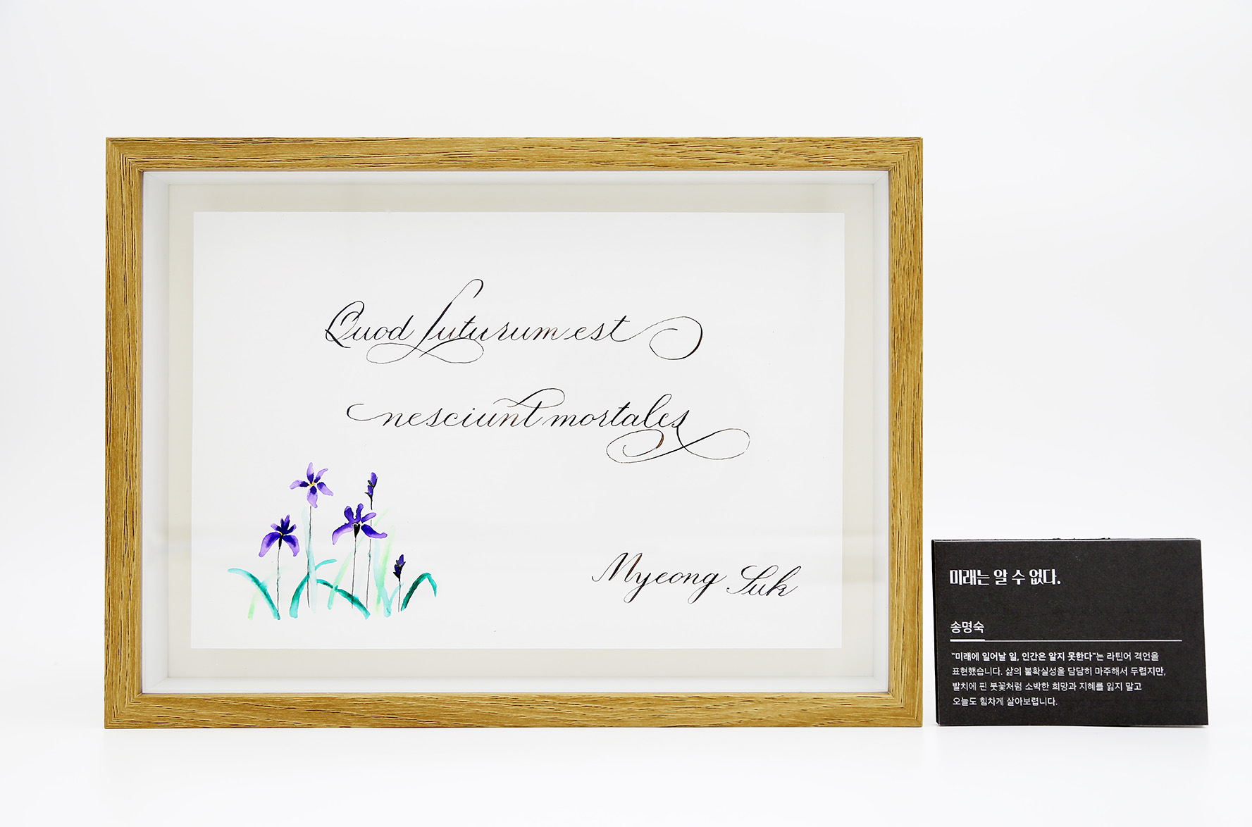 라틴어 격언 캘리그라피 작품
