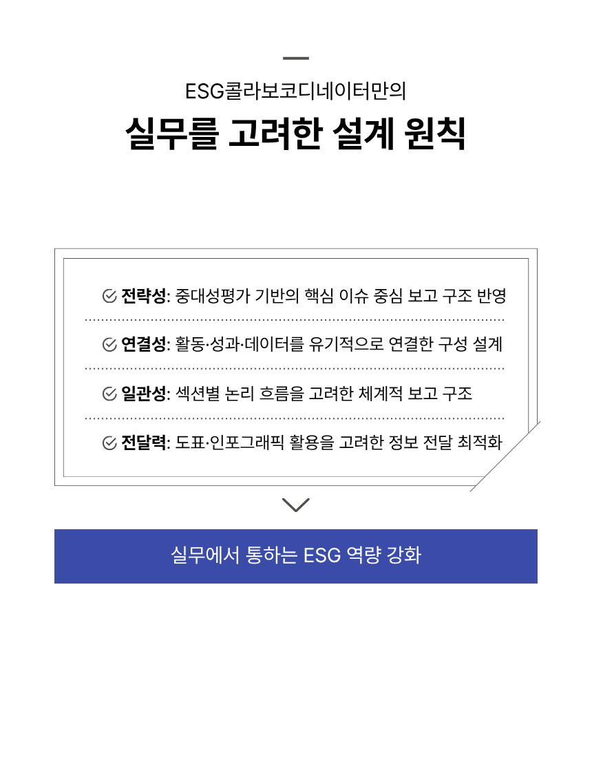 ESG콜라보코디네이터 1급 지속가능경영보고서 작성 템플릿