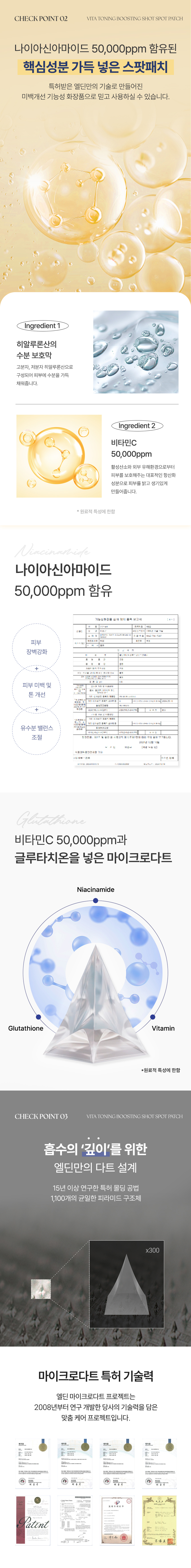 비타 토닝 부스팅샷 스팟패치 비타민5% 미백기능성 패치 기미/잡티 고민 해결