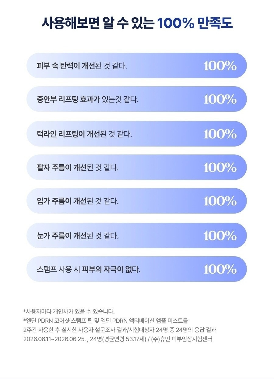[🤫비밀링크] 엘딘 PDRN 코어샷 스탬프 프로그램 10회분