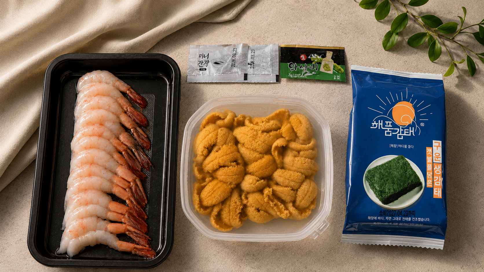 '당일 체취' 포항 자연산 성게알 우니 100g / 홈마카세