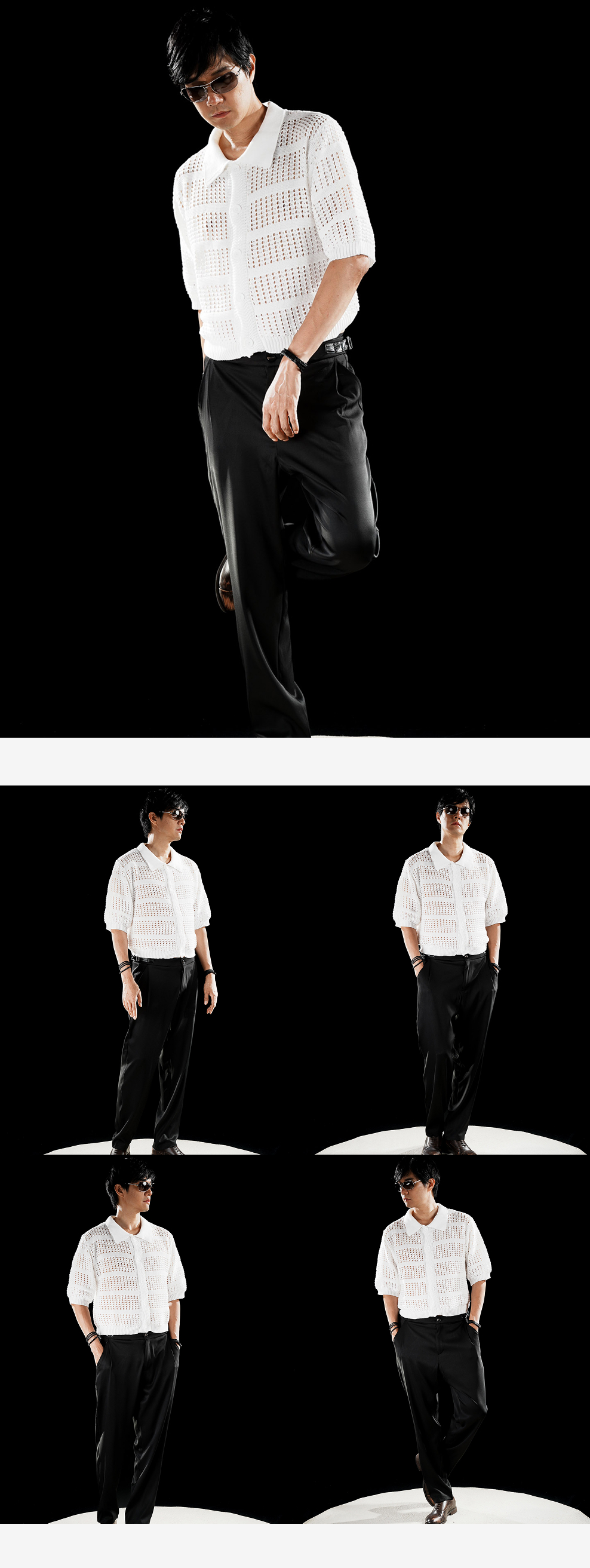 화이트 브리즈 니트 카라