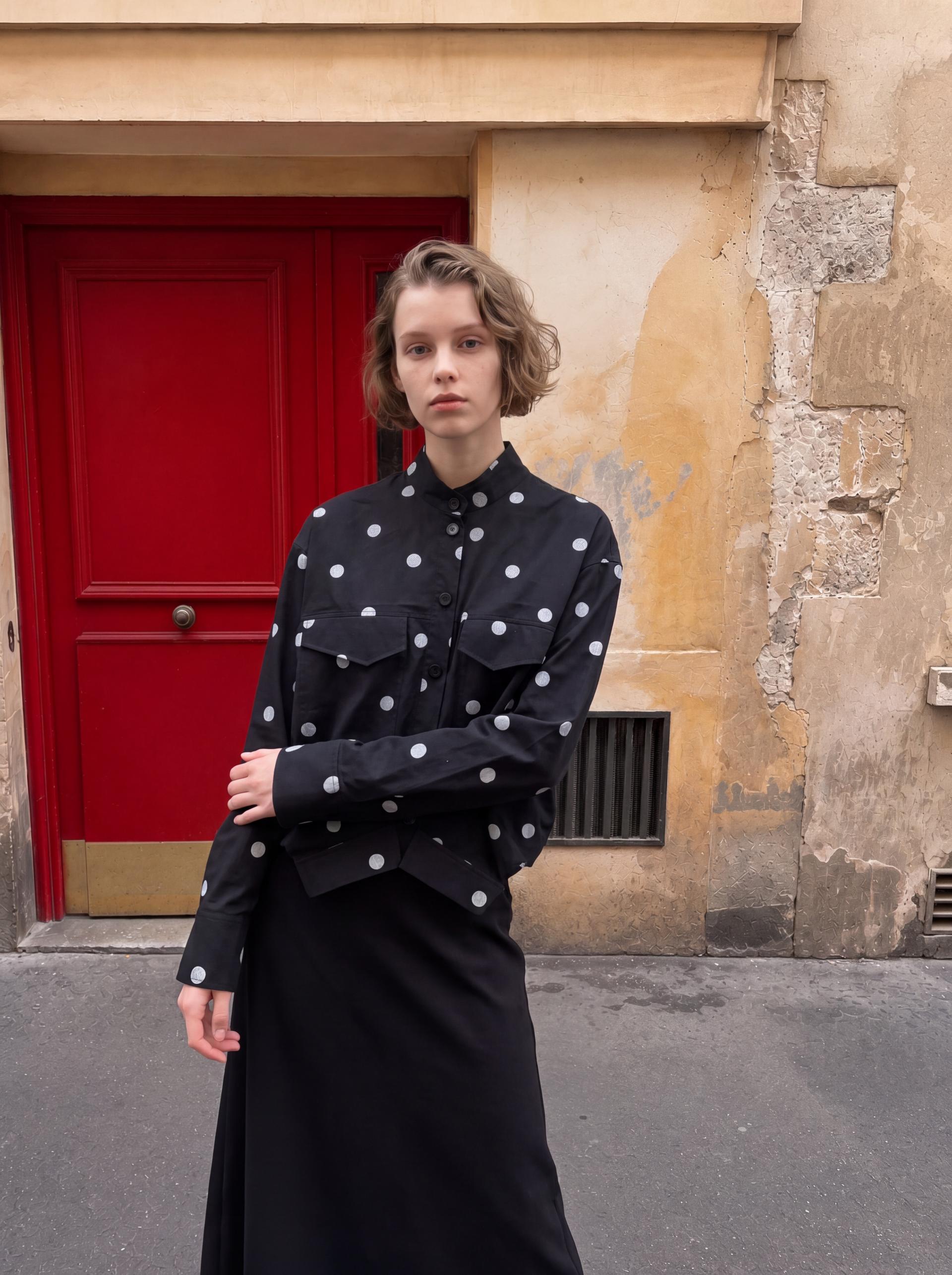 Sculptural Polka Dot Shirt