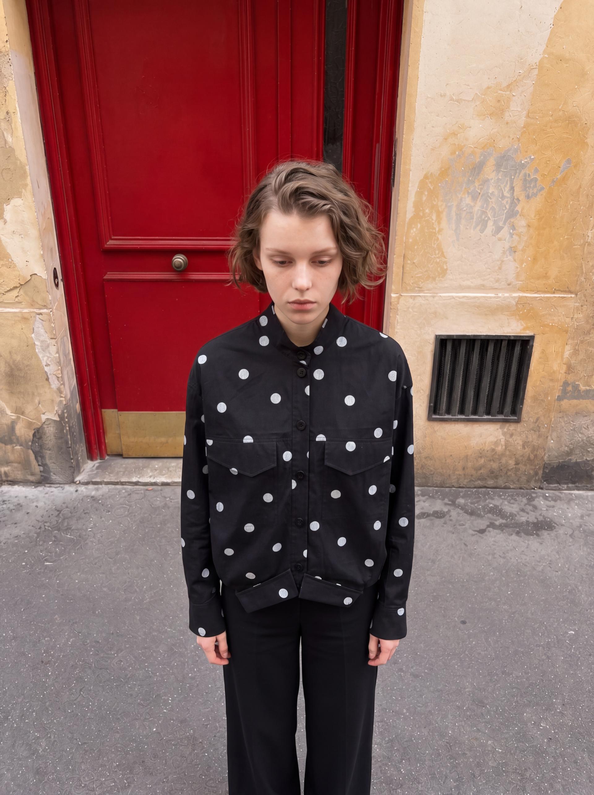 Sculptural Polka Dot Shirt