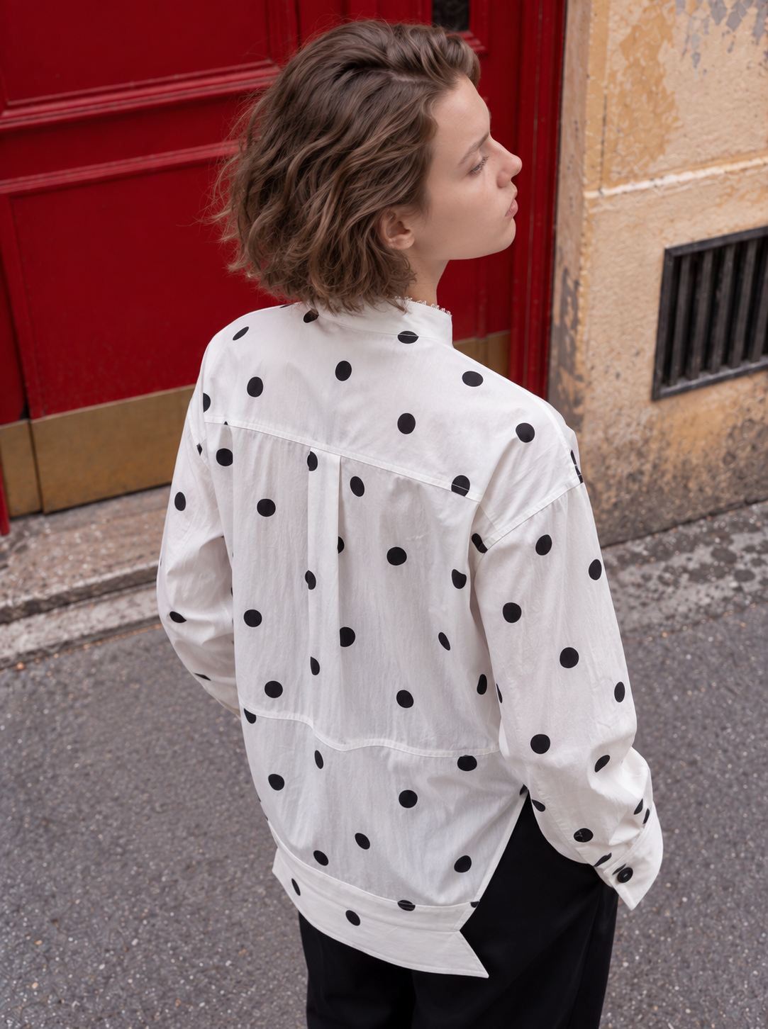 Sculptural Polka Dot Shirt