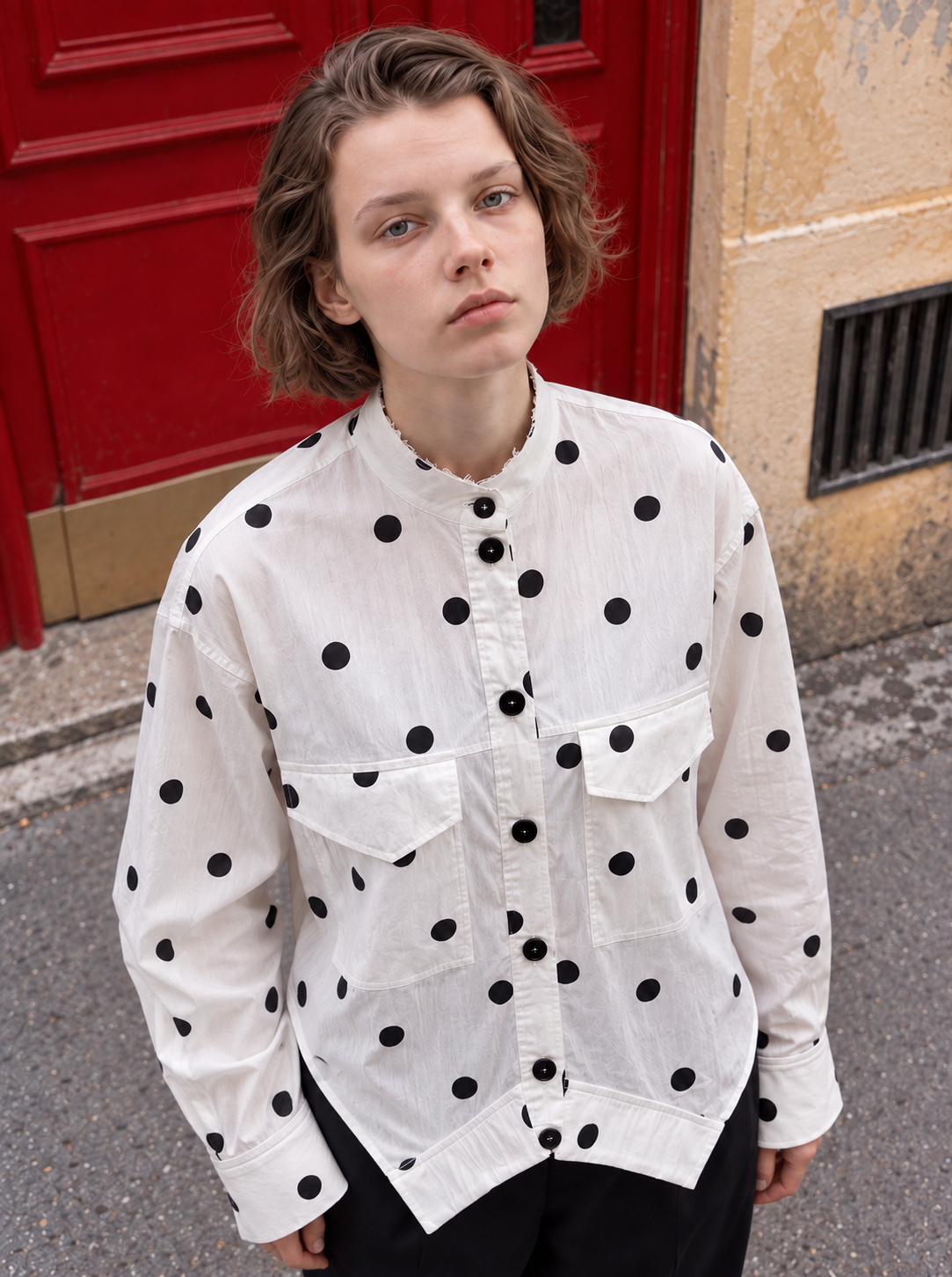 Sculptural Polka Dot Shirt