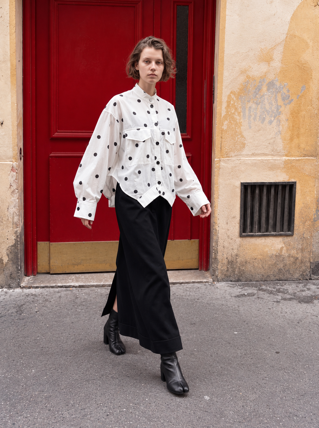 Sculptural Polka Dot Shirt