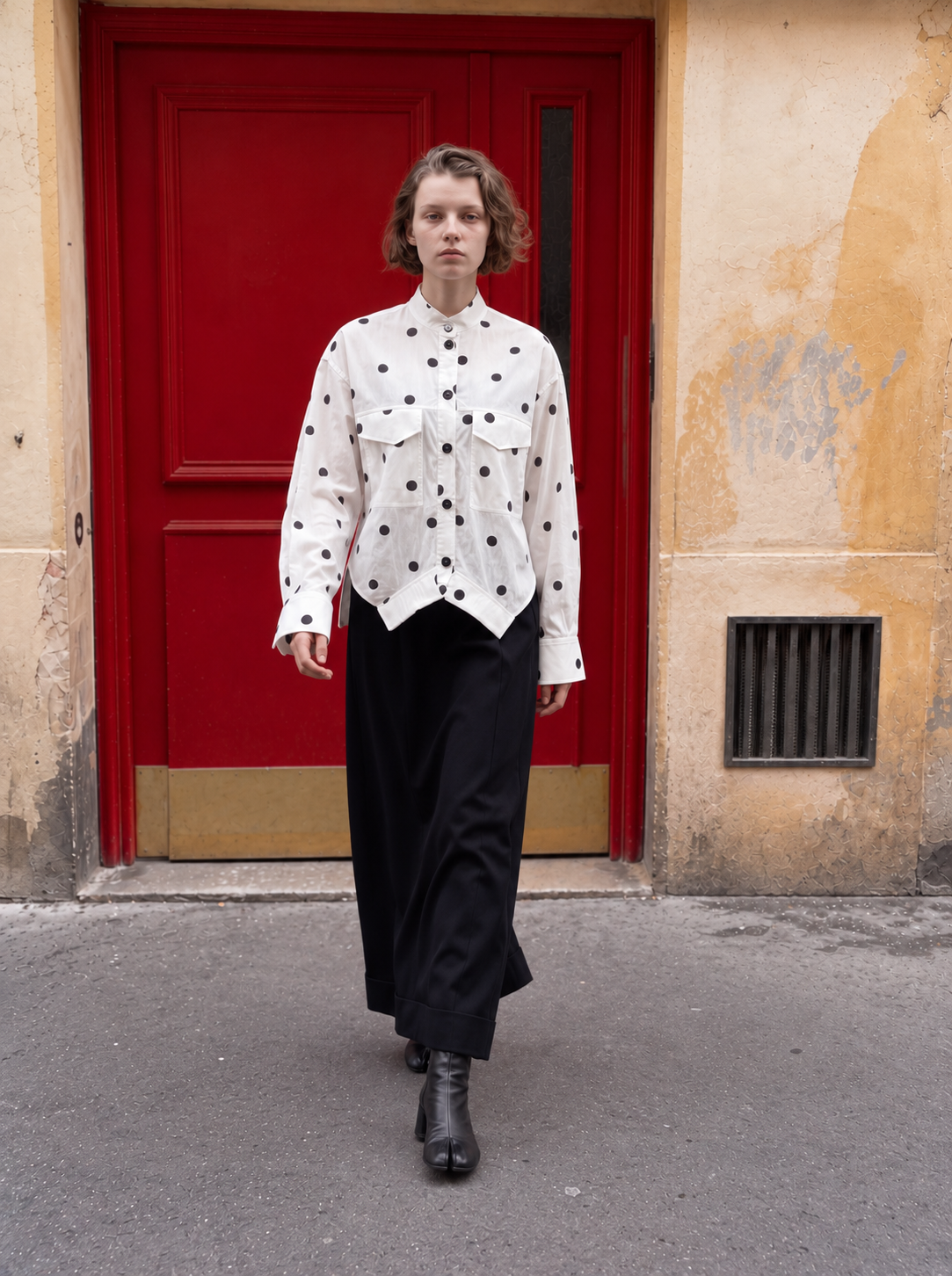 Sculptural Polka Dot Shirt