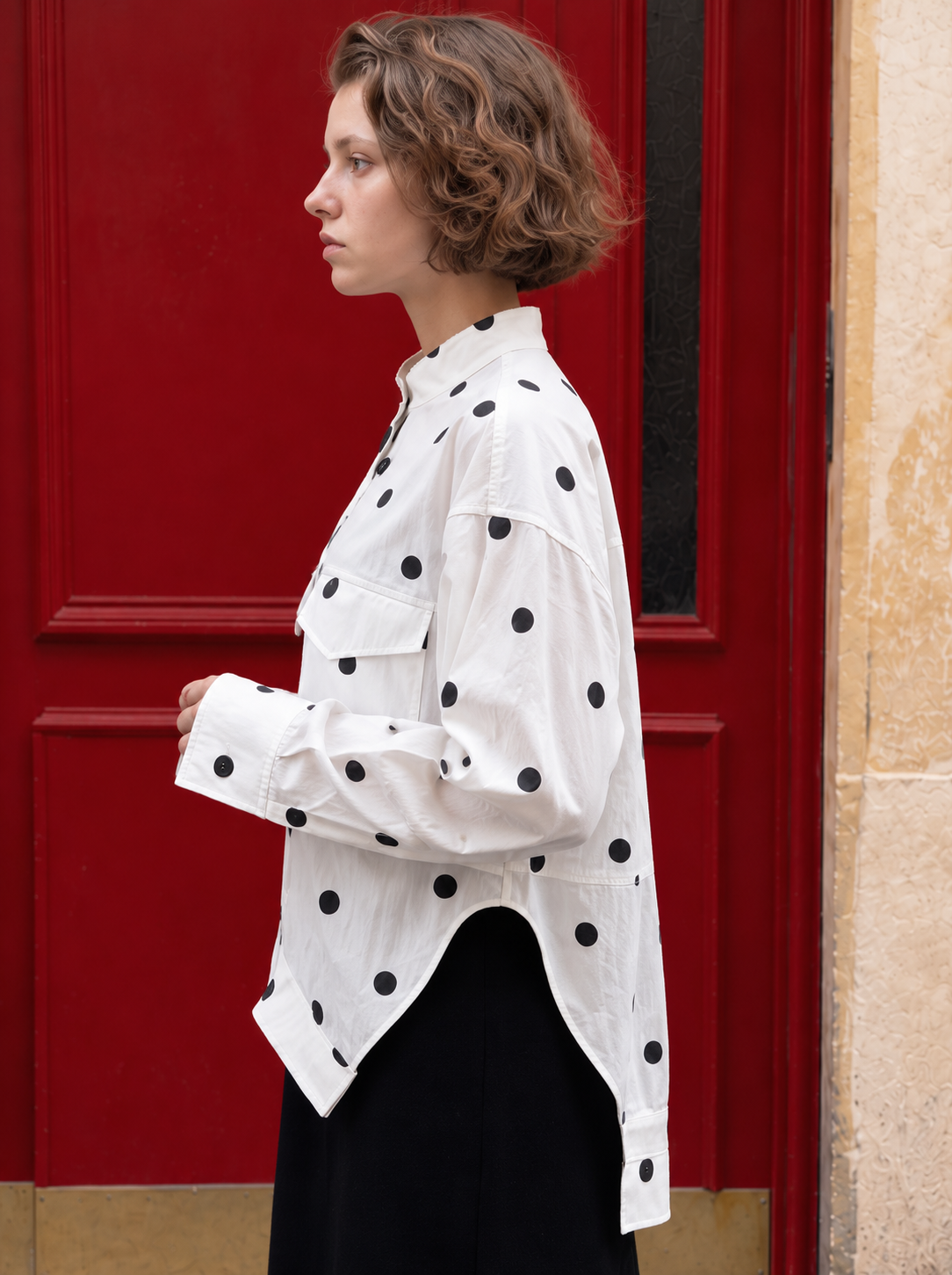 Sculptural Polka Dot Shirt