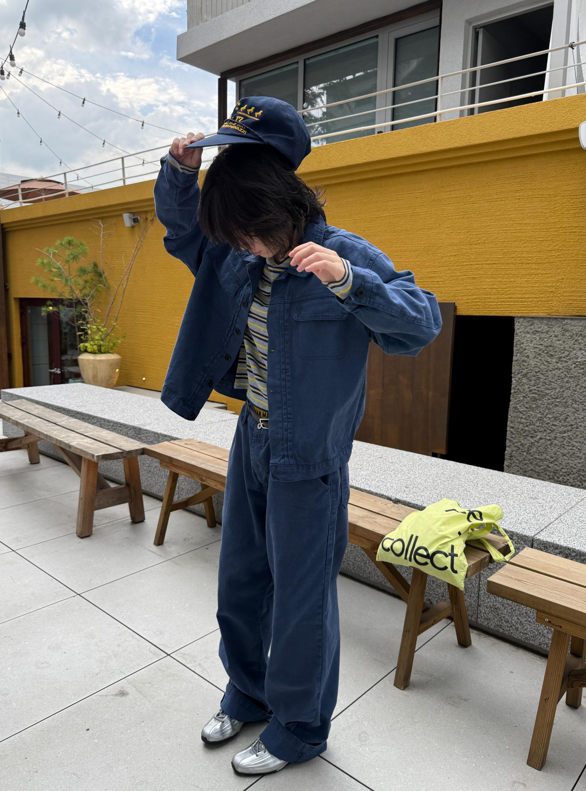 (UNISEX) Vintage French Work Jacket