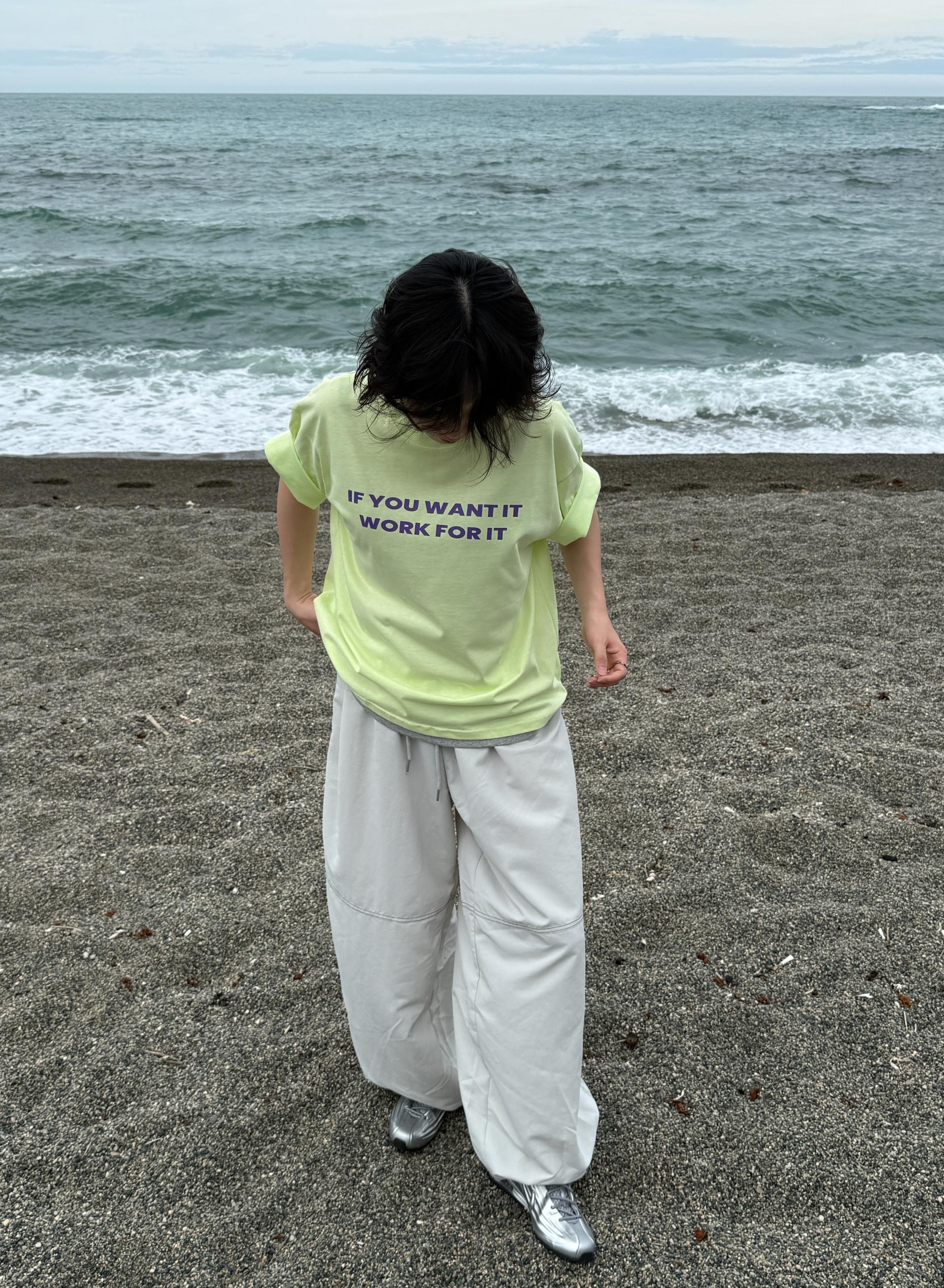(UNISEX) Layered Slogan Tee