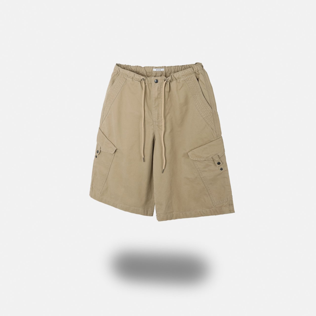 (UNISEX) Plate Snap Bermuda Pants