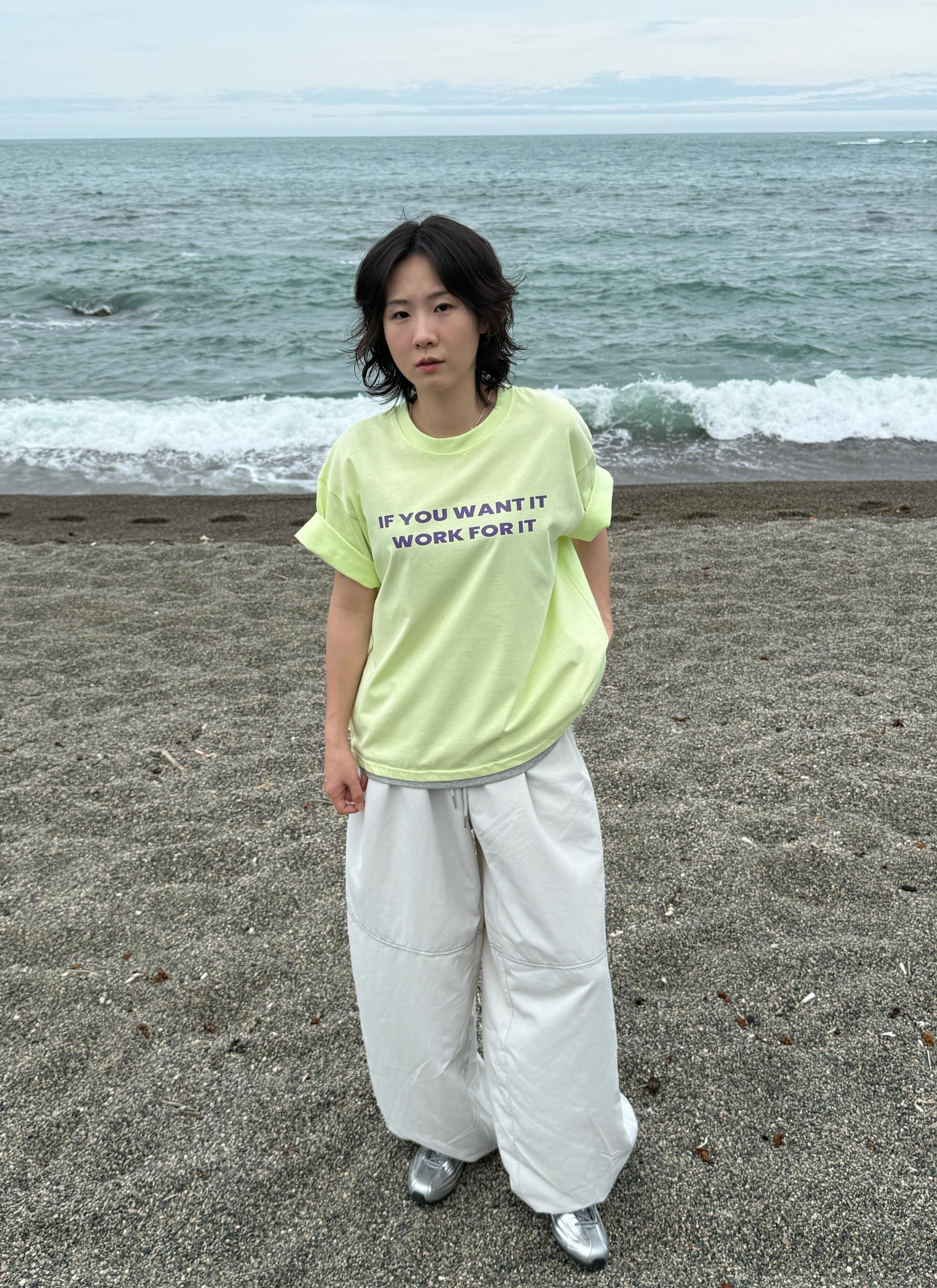 (UNISEX) Layered Slogan Tee