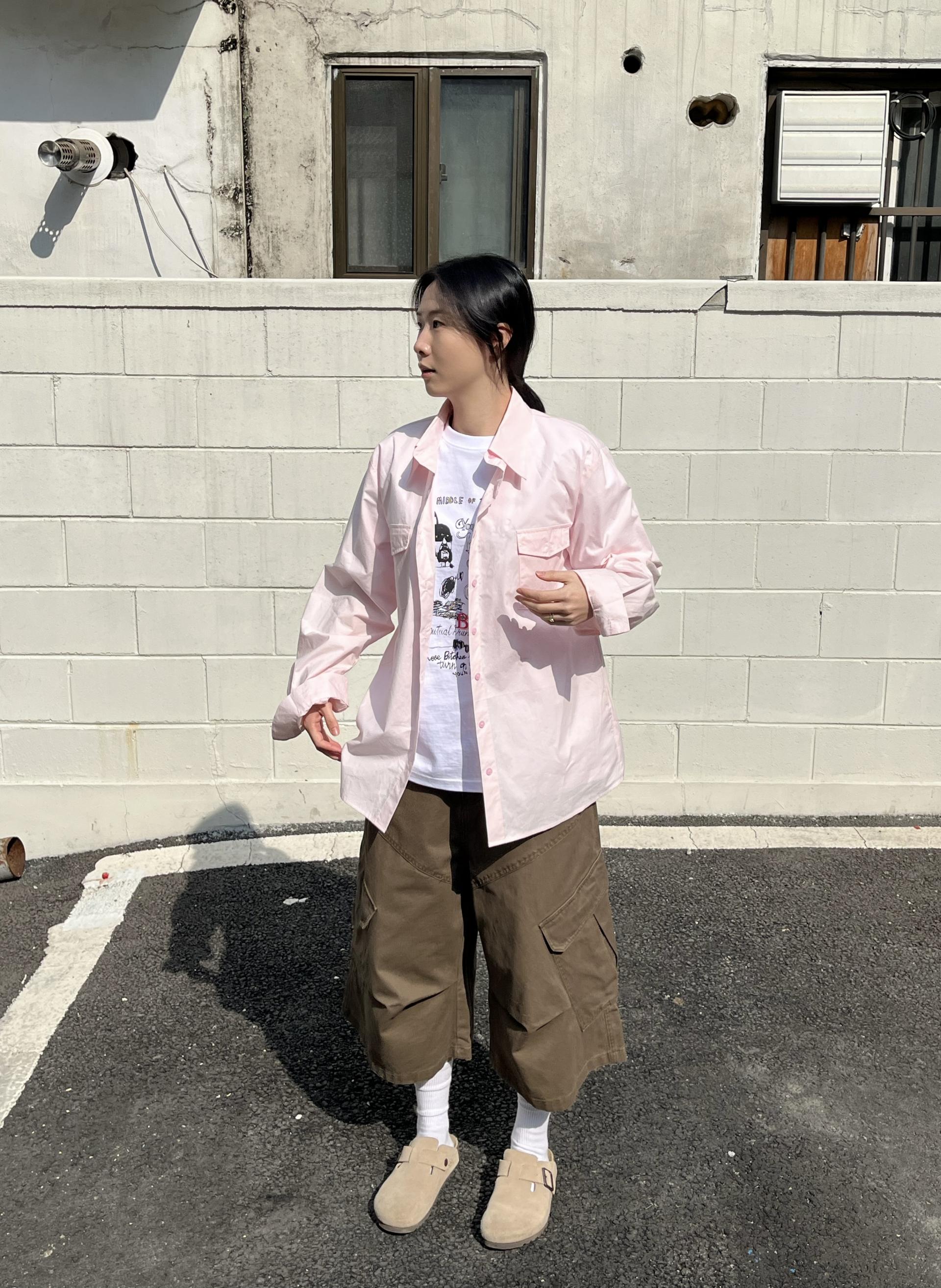 (UNISEX) Line Cargo Bermuda Pants