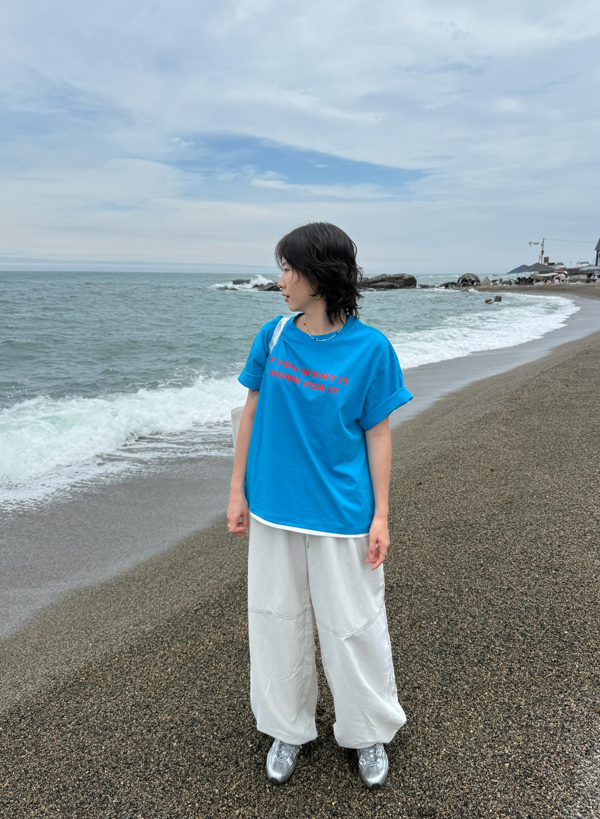 (UNISEX) Layered Slogan Tee