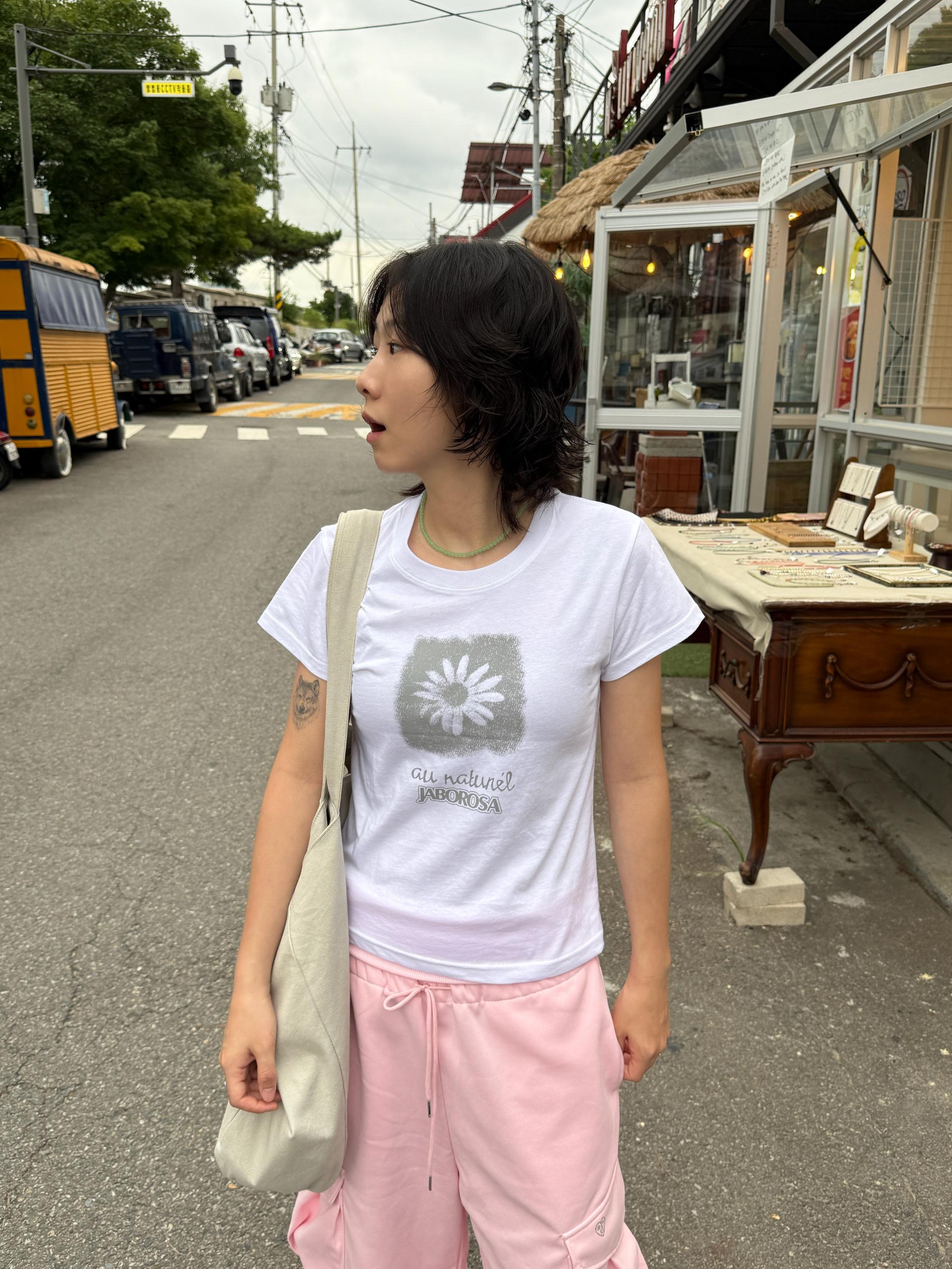 Vintage Rosa Slim Tee