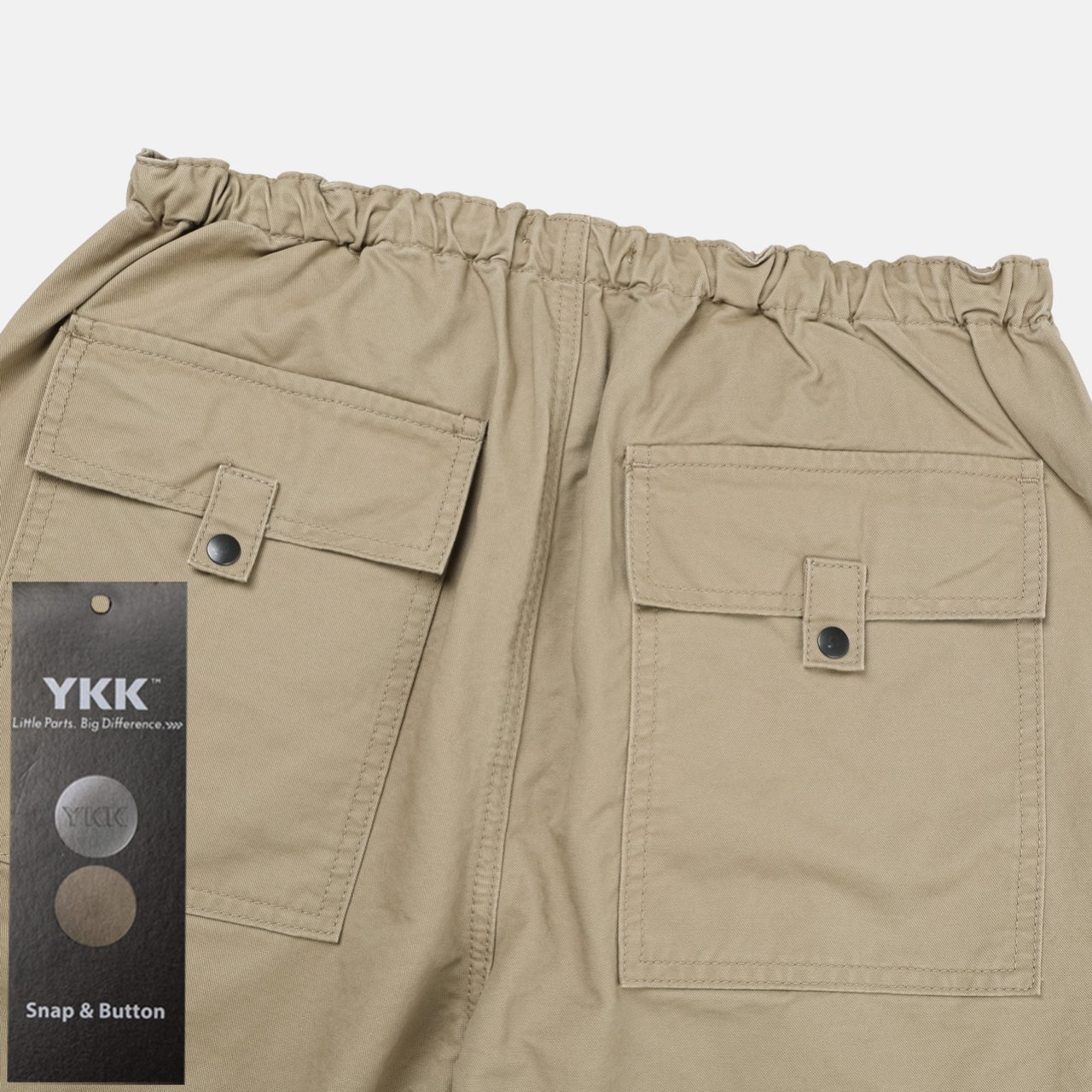 (UNISEX) Plate Snap Bermuda Pants